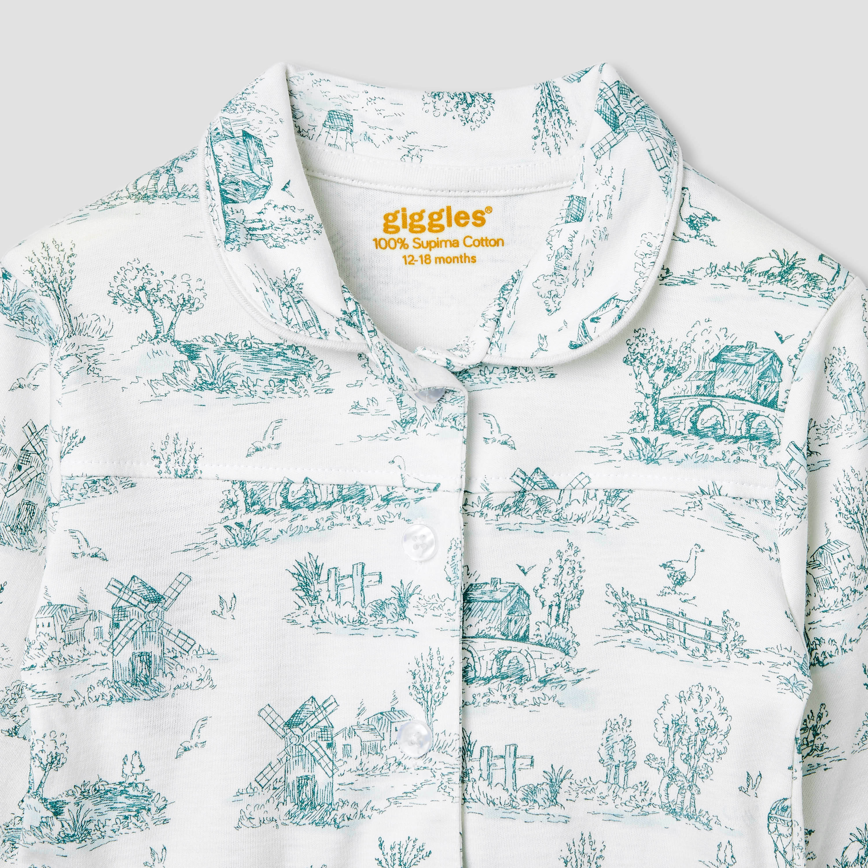Giggles Printed Shirt and Pyjama Set-baby-girls-clothing-nightwear-pyjamasets-image-4