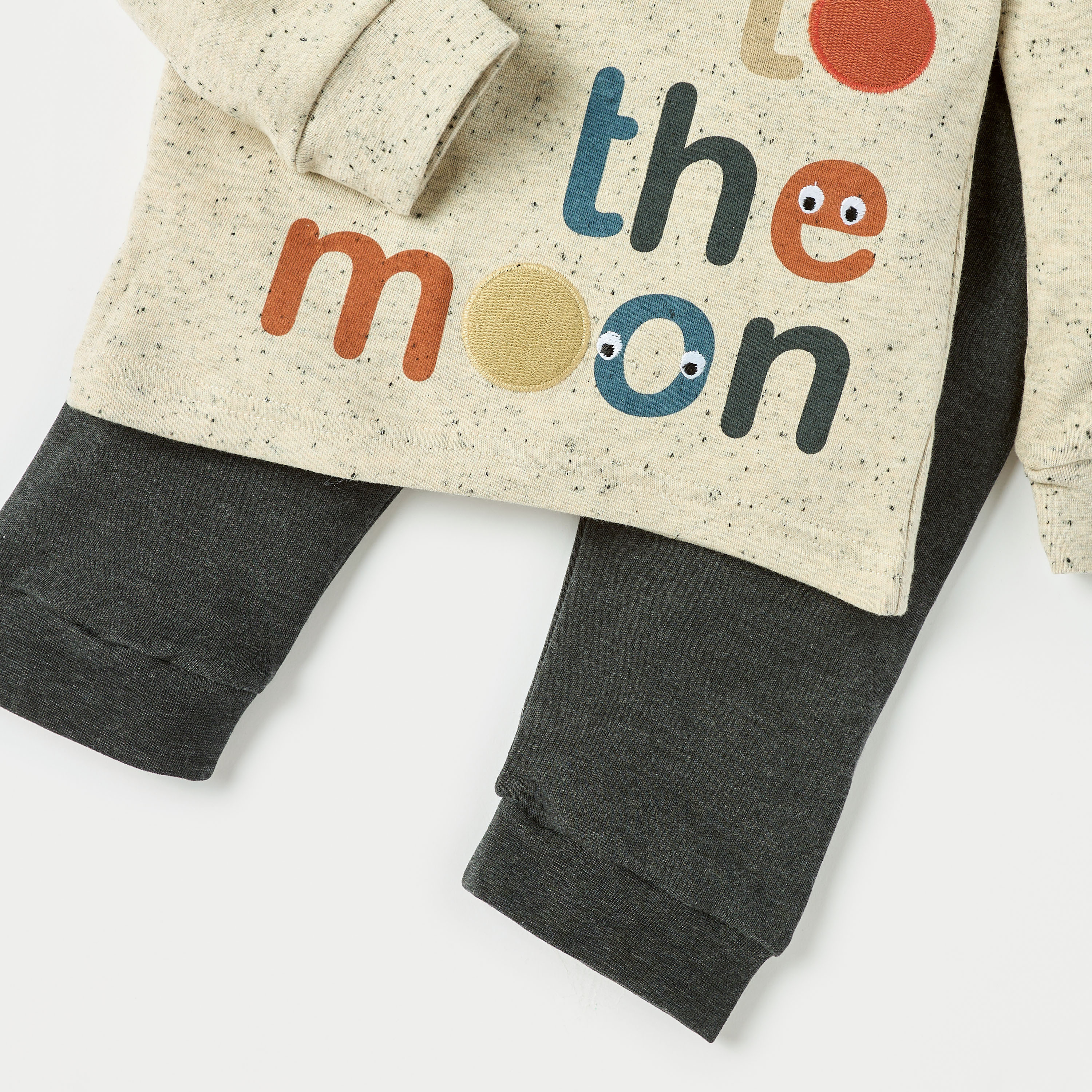 Juniors Typographic Print T-shirt and Pyjama Set-baby-boys-clothing-nightwear-pyjamasets-image-5
