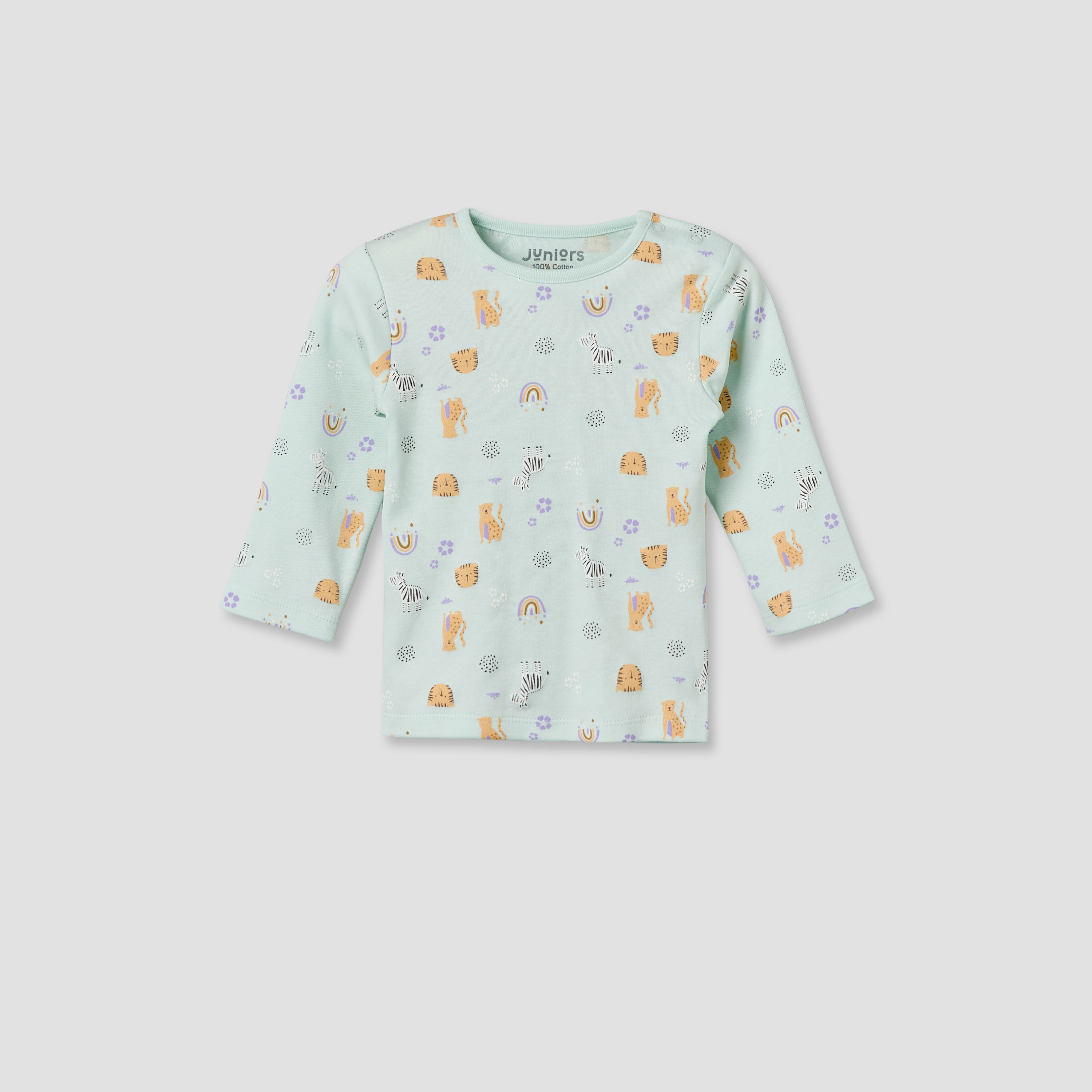 Set of 4 Juniors Cotton Crew Neck Long Sleeve Pyjama Set with Assorted Print-baby-girls-clothing-nightwear-pyjamasets-image-7