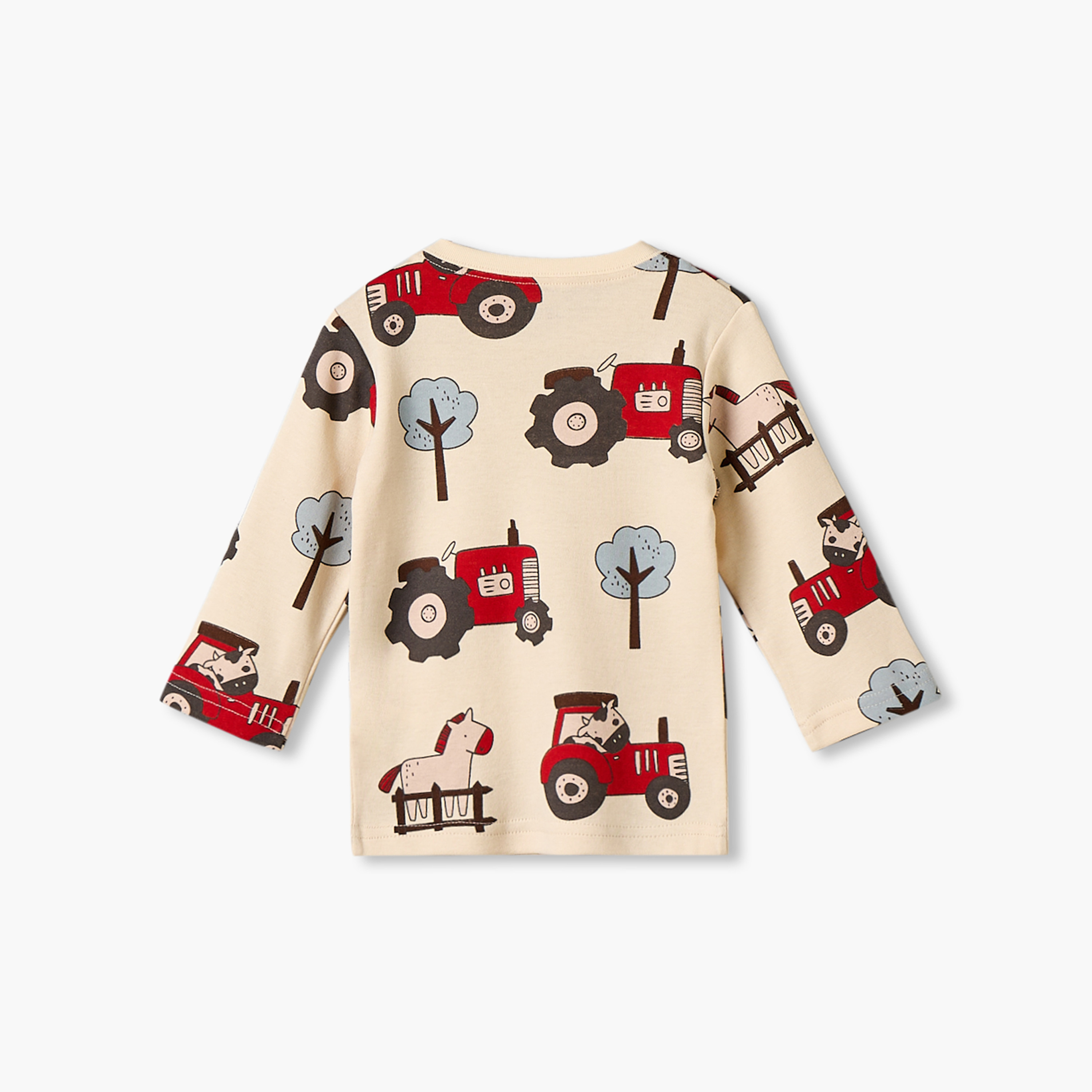 طقم بيجاما قطن بياقة ضيقة وأكمام طويلة بطبعات من جونيورز-baby-boys-clothing-nightwear-pyjamasets-image-4