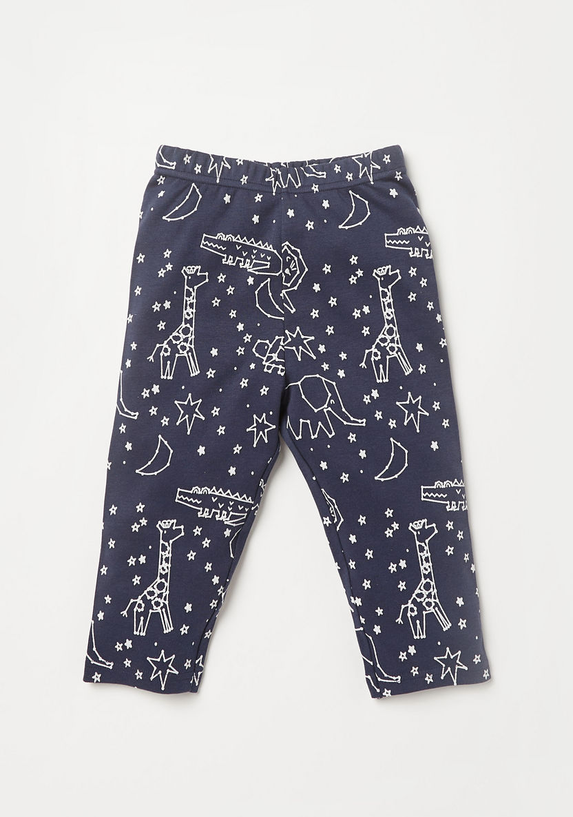Juniors Animal Constellation Print Shirt and Pyjama Set-Pyjama Sets-image-2