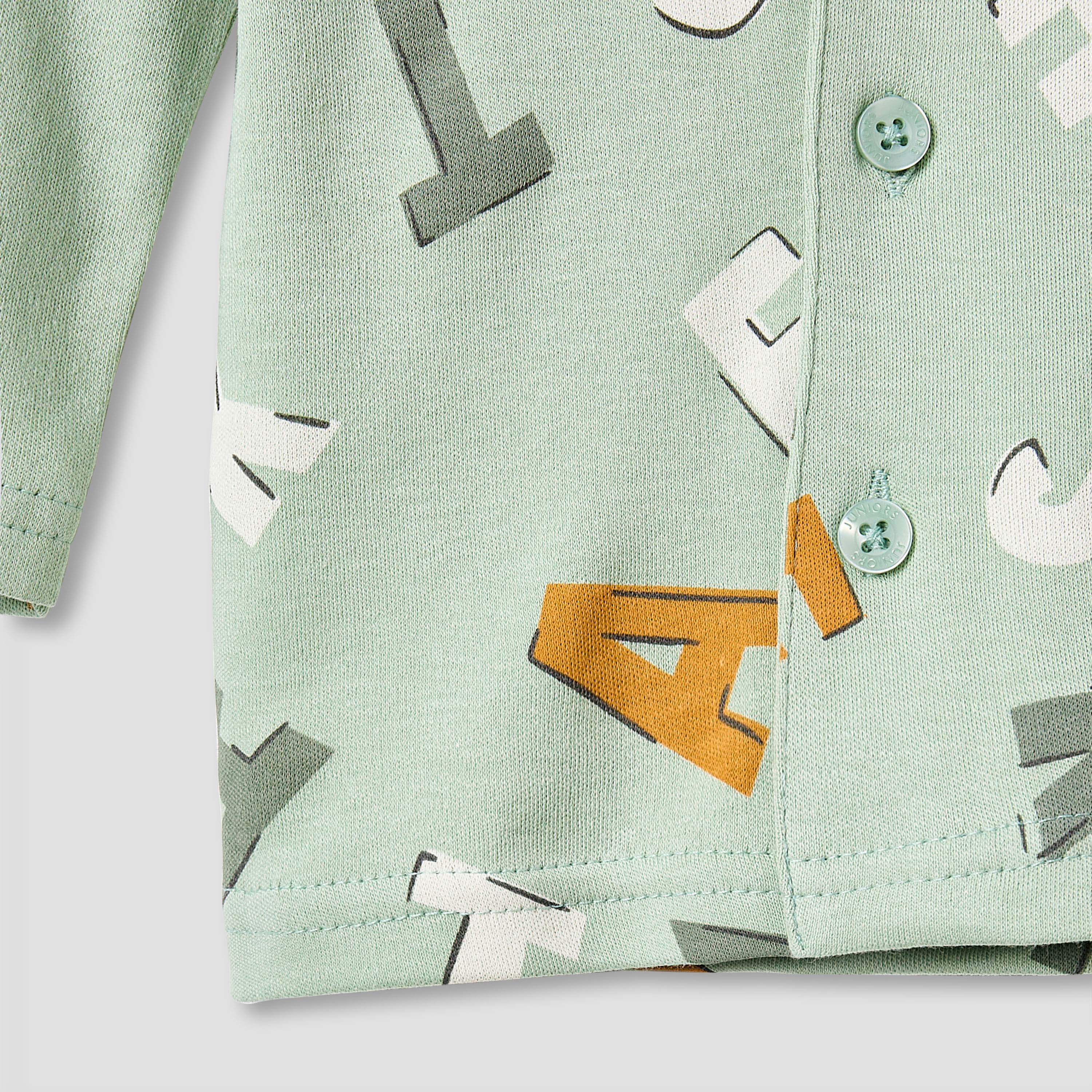 Juniors Pyjama Set with Alphabet Print - Cotton - Long Sleeves - Collar-promo_babyshop_Buy3for99_BAH130126-image-5
