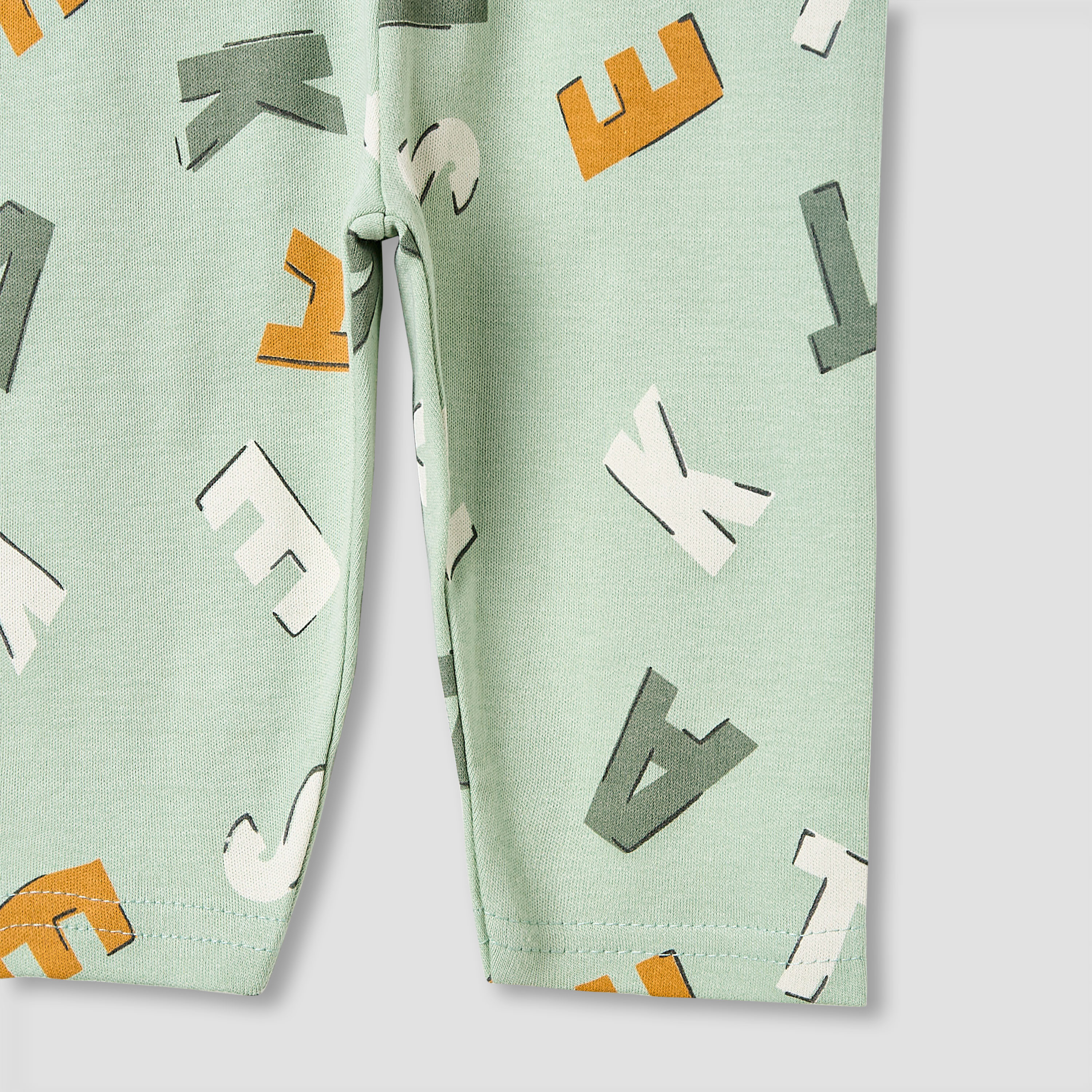 Juniors Pyjama Set with Alphabet Print - Cotton - Long Sleeves - Collar-promo_babyshop_Buy3for99_BAH130126-image-7