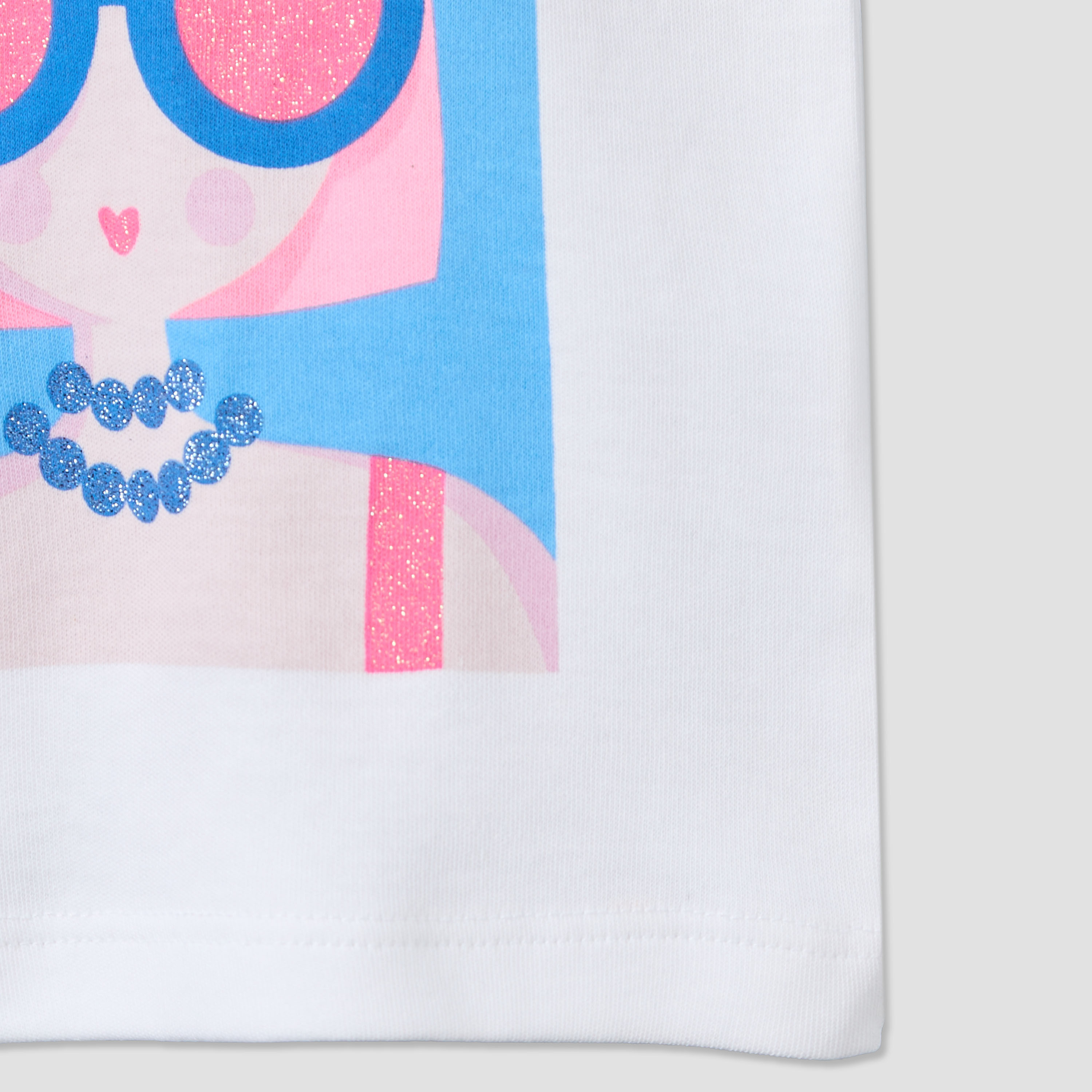 طقم بيجاما قطن بياقة مستديرة وأكمام طويلة وطبعات من جونيورز-baby-girls-clothing-nightwear-pyjamasets-image-7