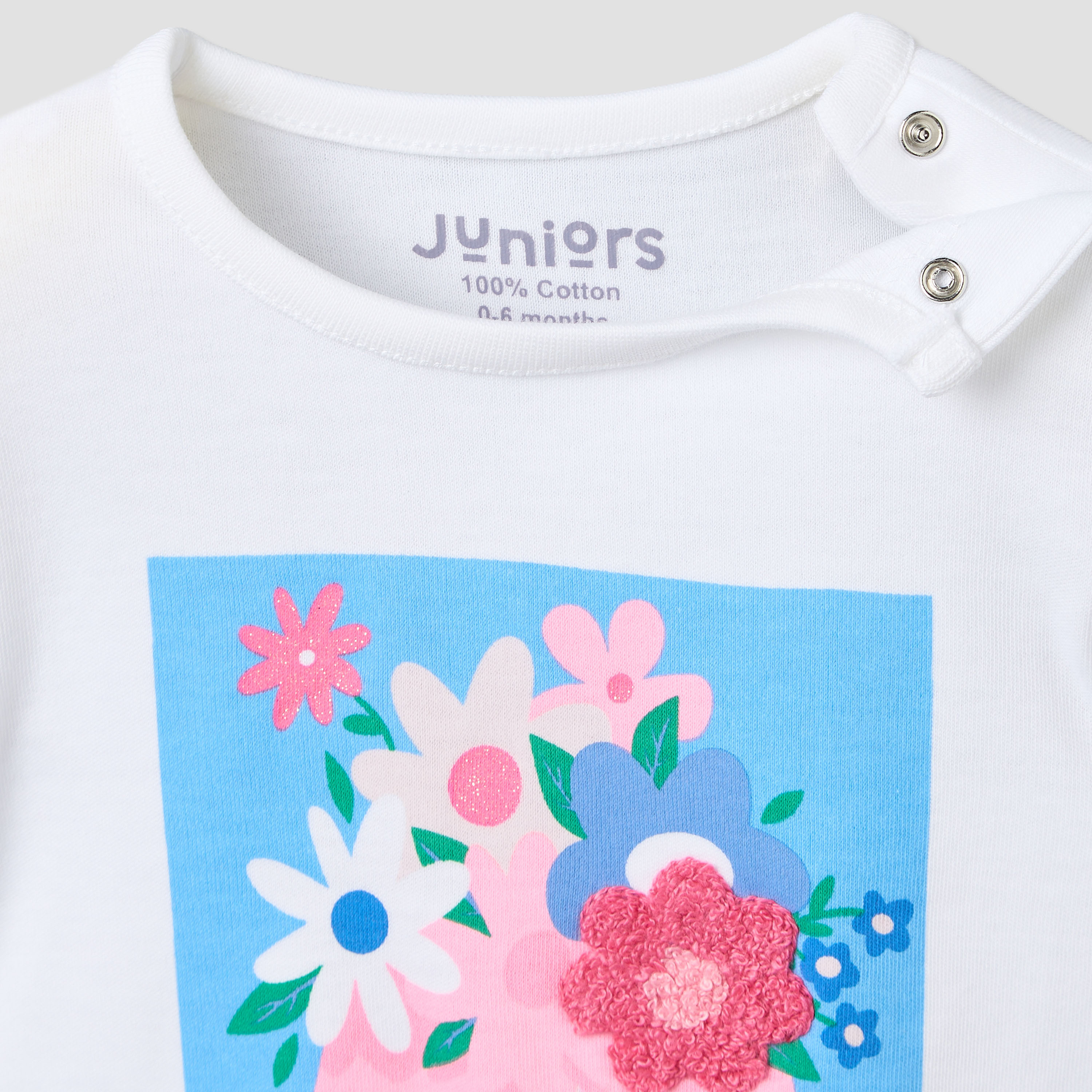 طقم بيجاما قطن بياقة مستديرة وأكمام طويلة وطبعات من جونيورز-baby-girls-clothing-nightwear-pyjamasets-image-8