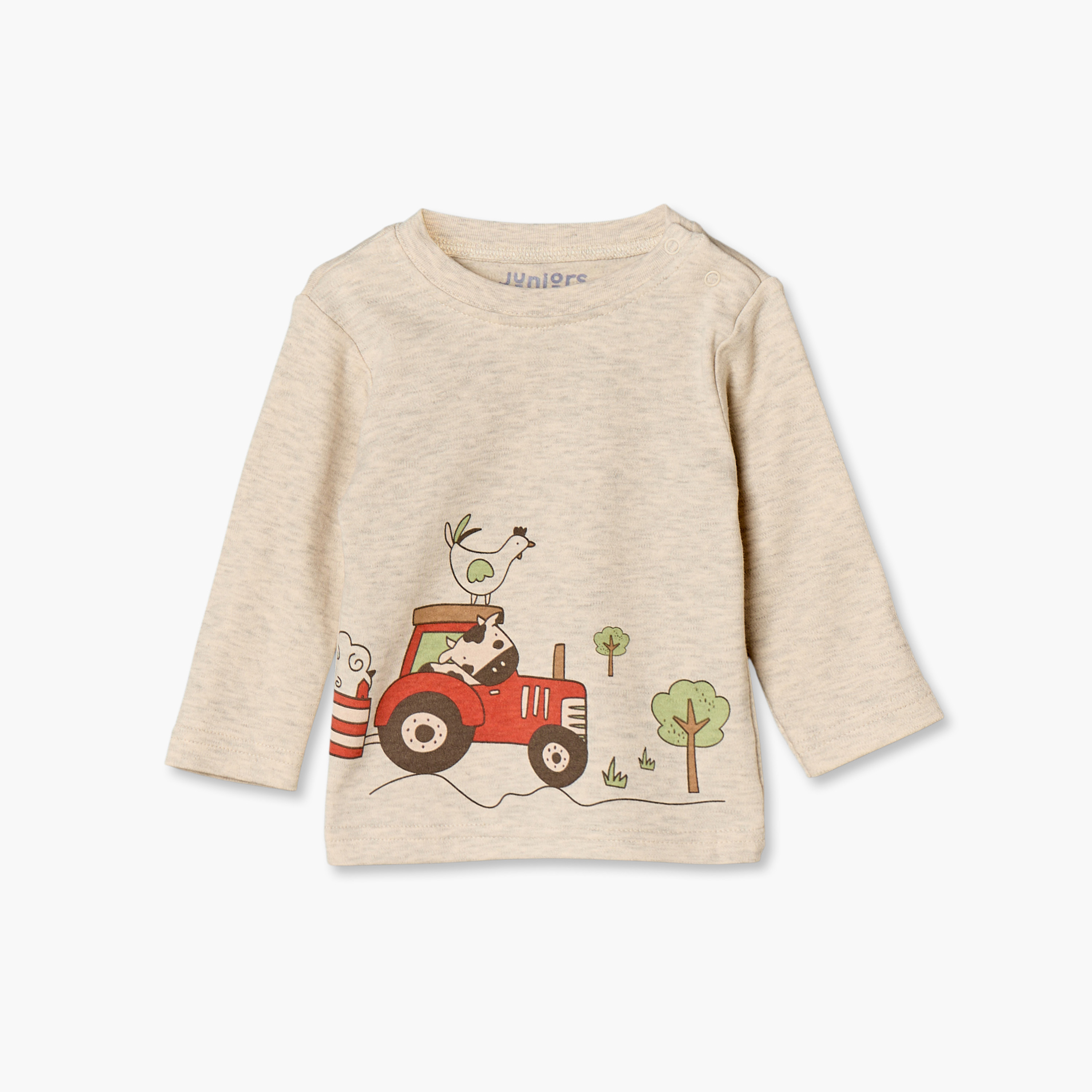 Juniors Cotton Crew Neck Long Sleeves Pyjama Set with Farm Print-baby-boys-clothing-nightwear-pyjamasets-image-2