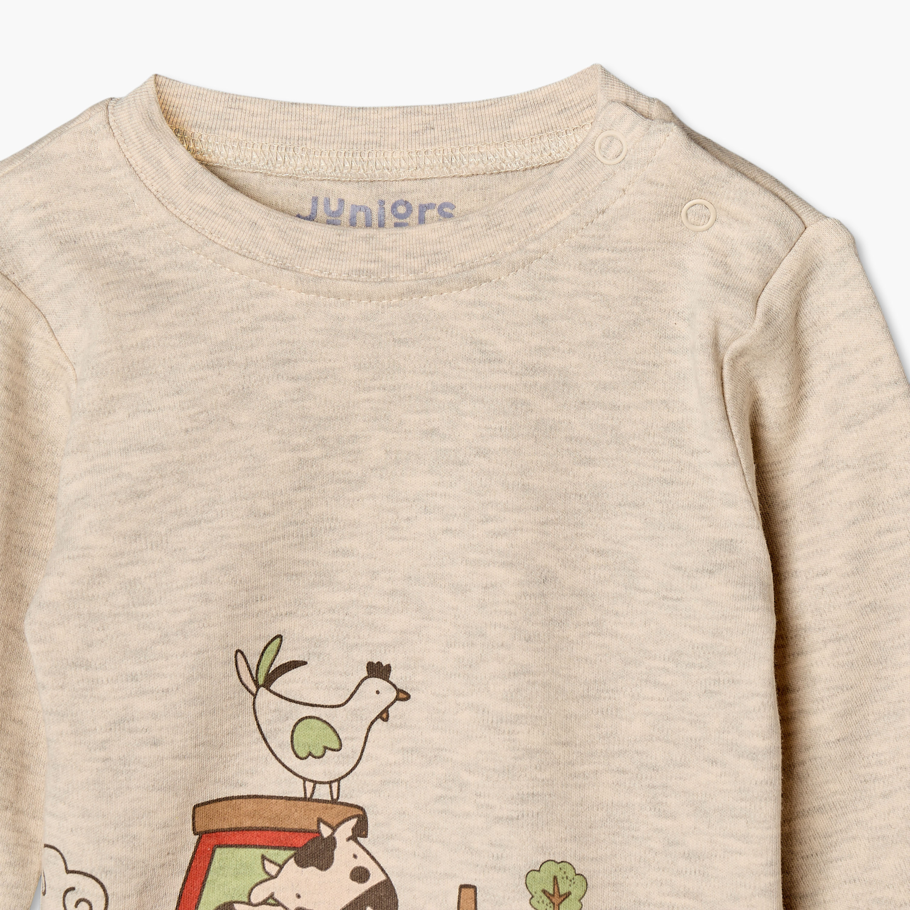 Juniors Cotton Crew Neck Long Sleeves Pyjama Set with Farm Print-baby-boys-clothing-nightwear-pyjamasets-image-8