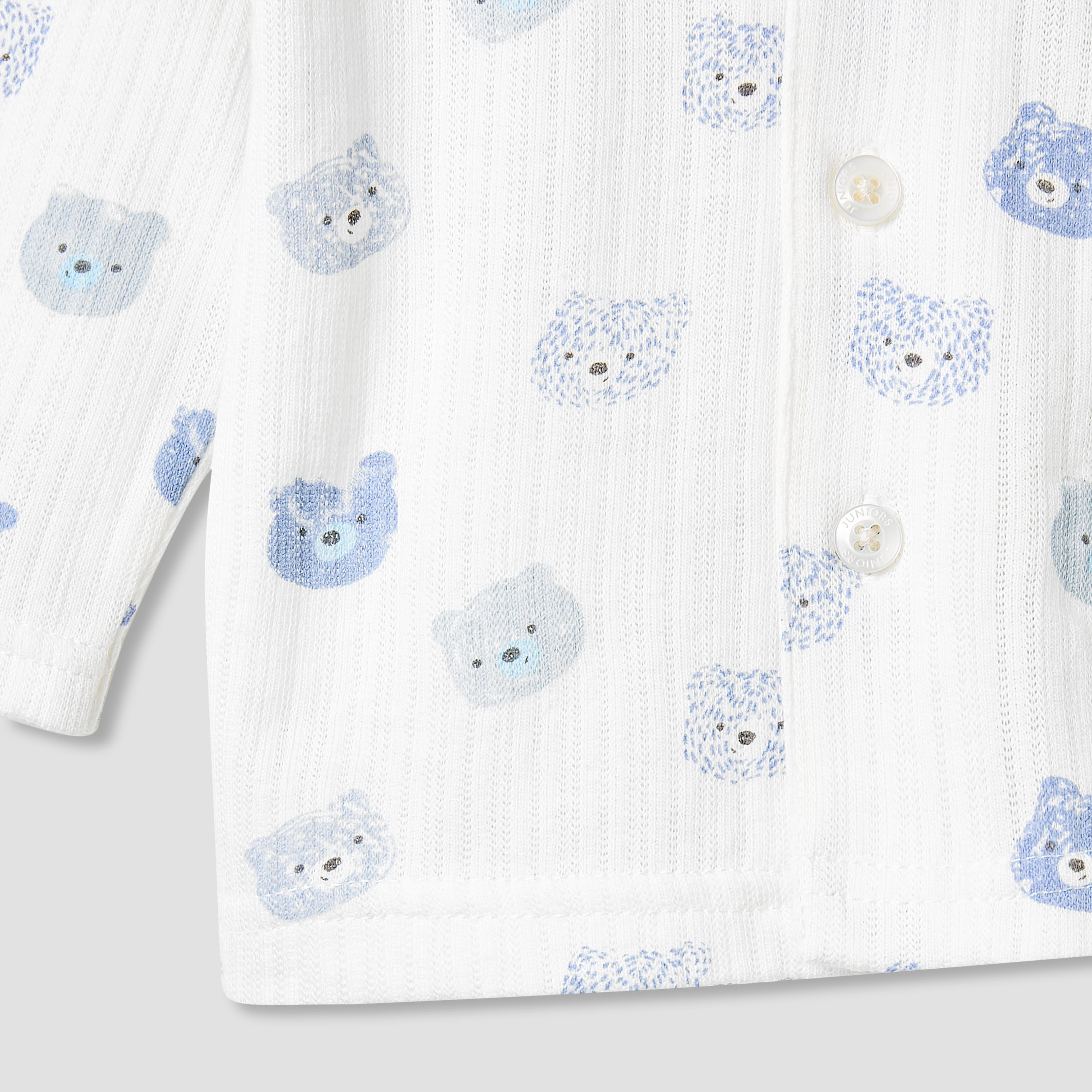 Juniors Pyjama Set with Bear Print - Cotton - Long Sleeves - Collar-baby-boys-clothing-nightwear-pyjamasets-image-5