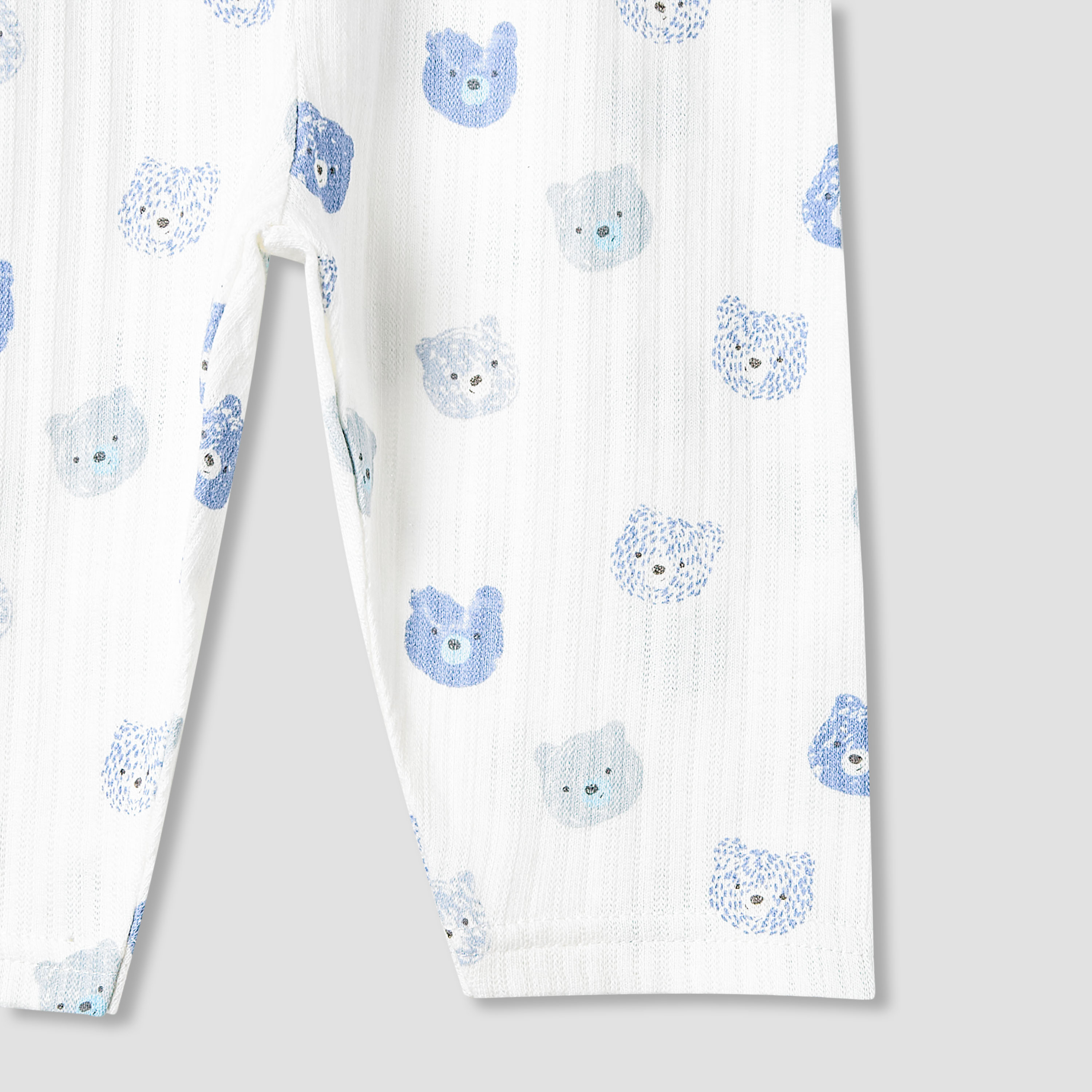 Juniors Pyjama Set with Bear Print - Cotton - Long Sleeves - Collar-baby-boys-clothing-nightwear-pyjamasets-image-7