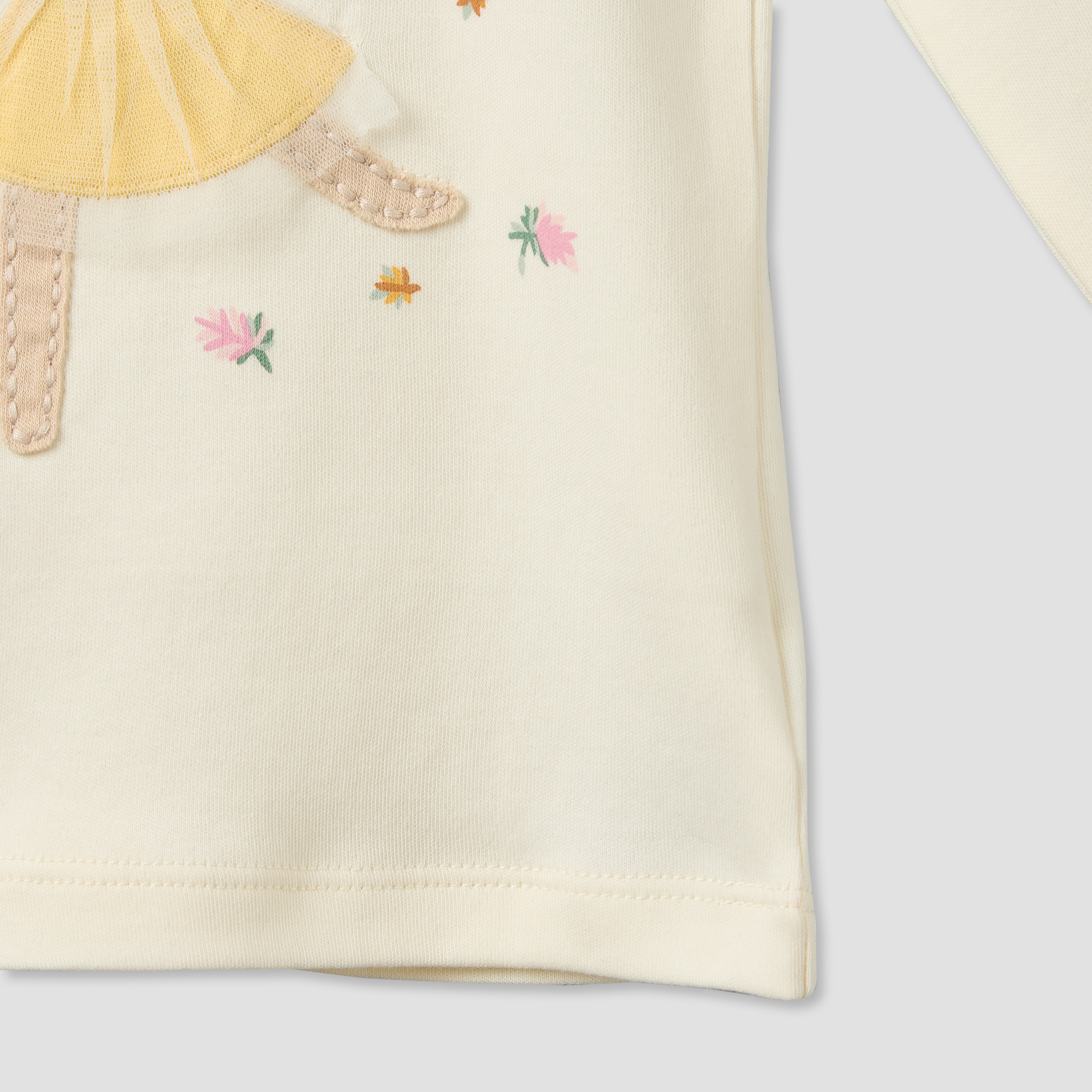 Juniors Cotton Peter Pan Collar Long Sleeves Pyjama Set with Mouse Applique-baby-girls-clothing-nightwear-pyjamasets-image-8