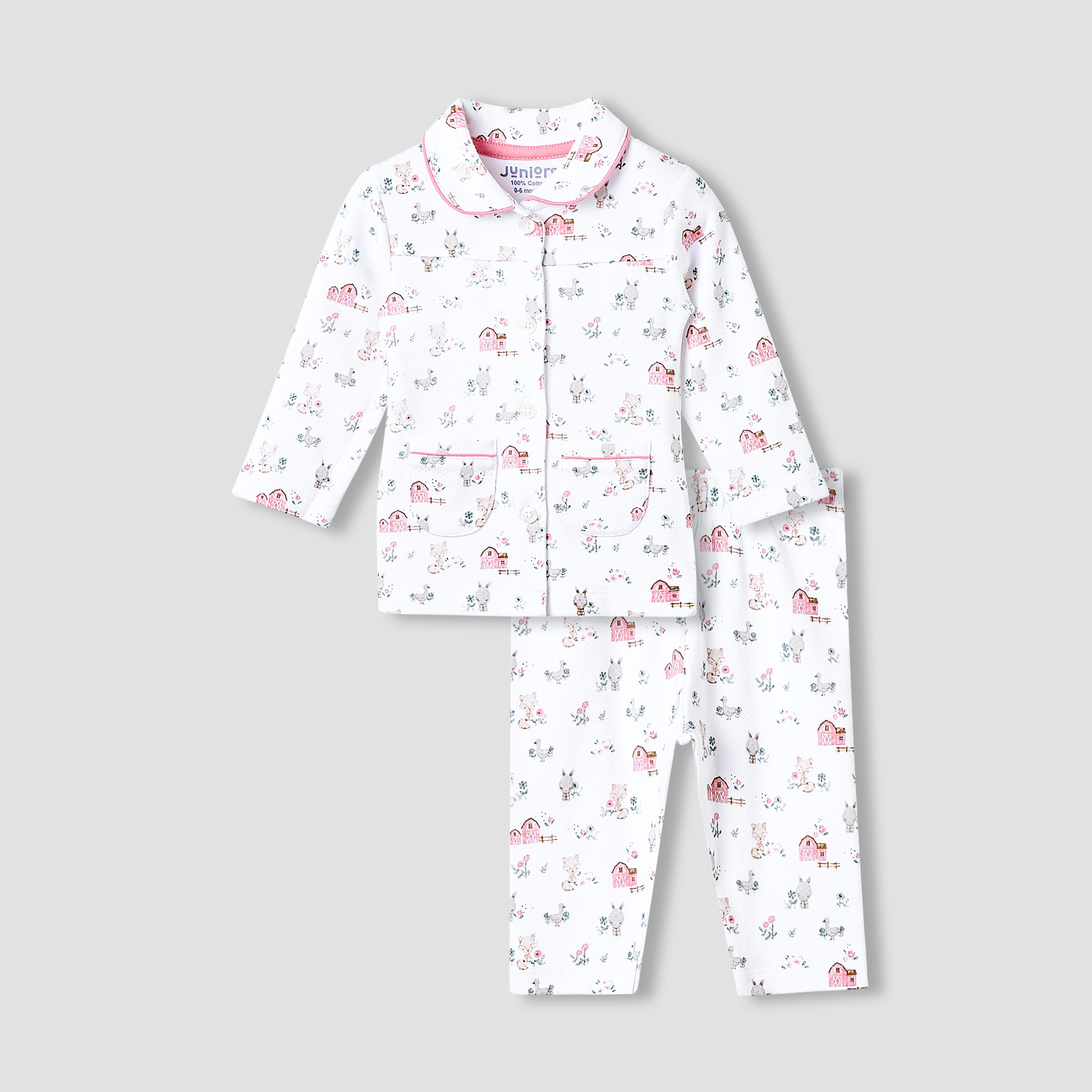 Juniors Pyjama Set with Print - Cotton - Long Sleeves - Collar-promo_babyshop_Buy3for99_OMN130126-image-1