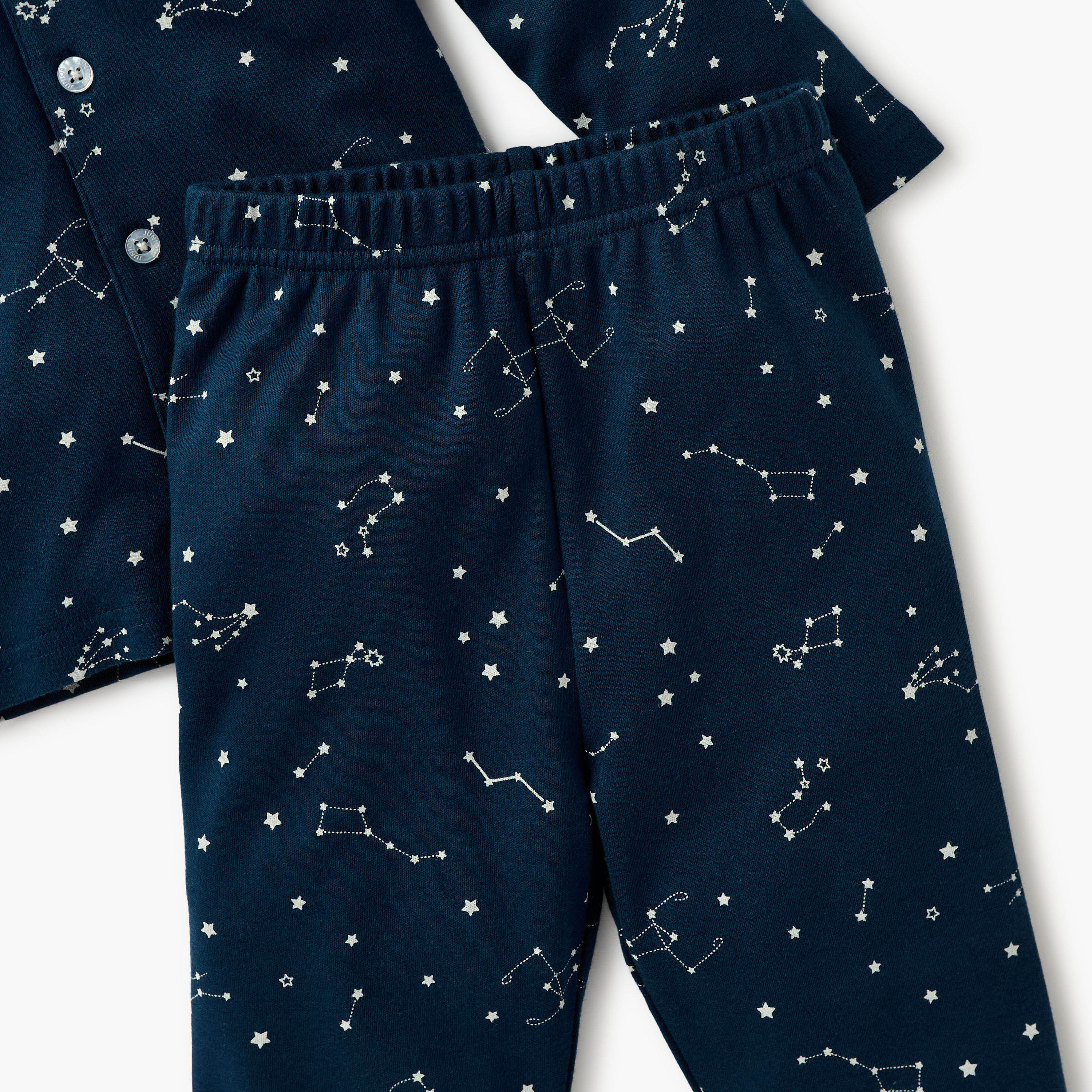 Juniors Star Print Shirt and Pyjama Set-baby-boys-clothing-nightwear-pyjamasets-image-6
