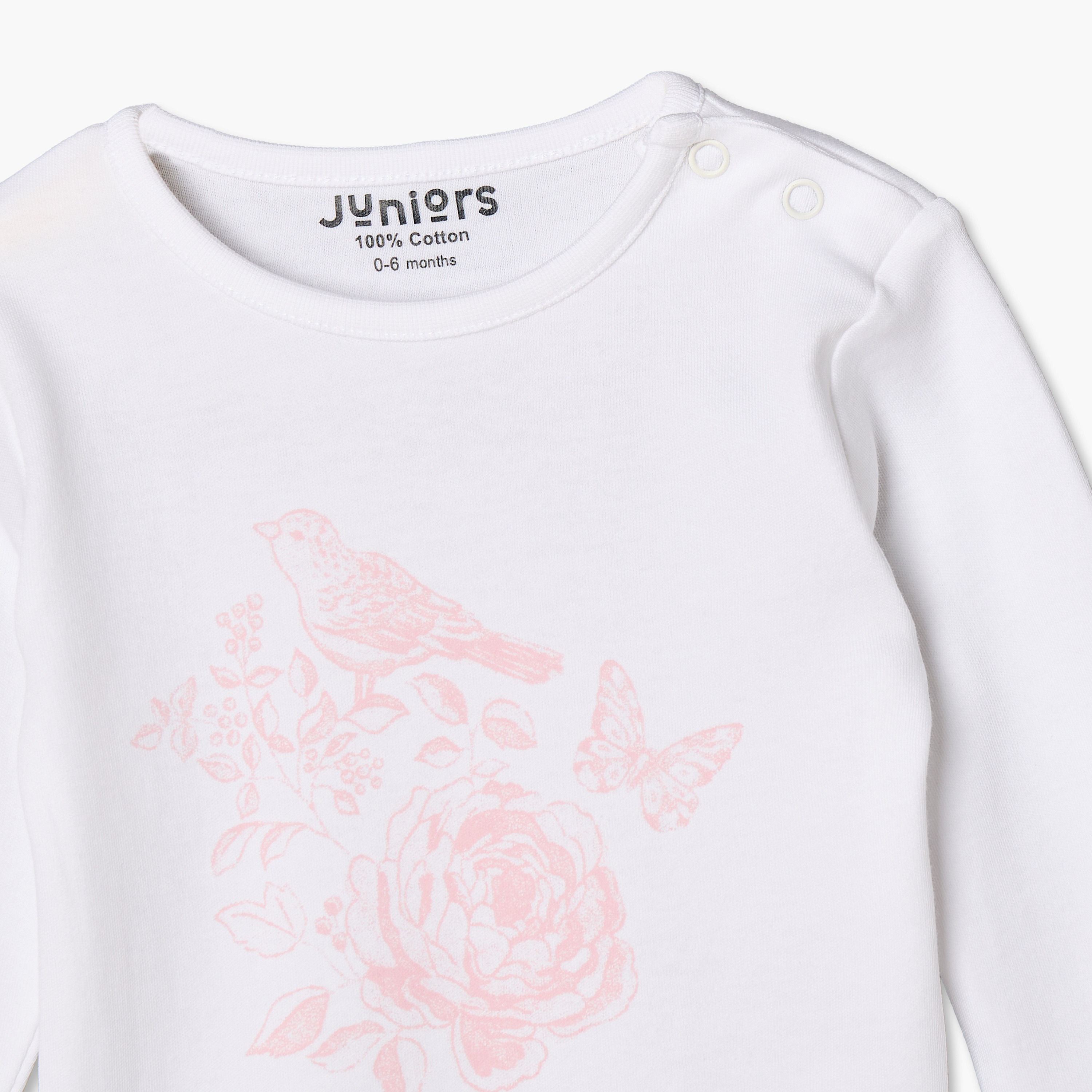 Juniors Cotton Crew Neck Long Sleeves Pyjama Set with Rose Print-baby-girls-clothing-nightwear-pyjamasets-image-6