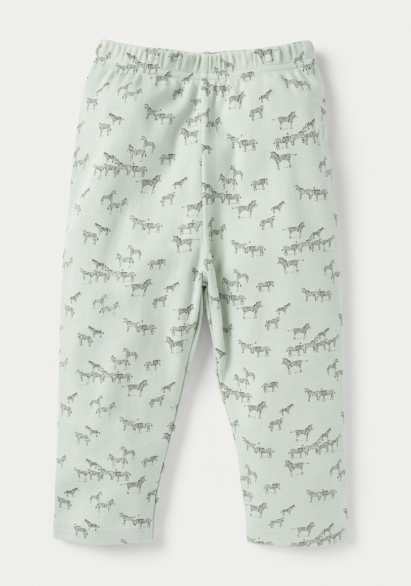 Juniors All-Over Zebra Print T-shirt and Pyjama Set-Pyjama Sets-image-2