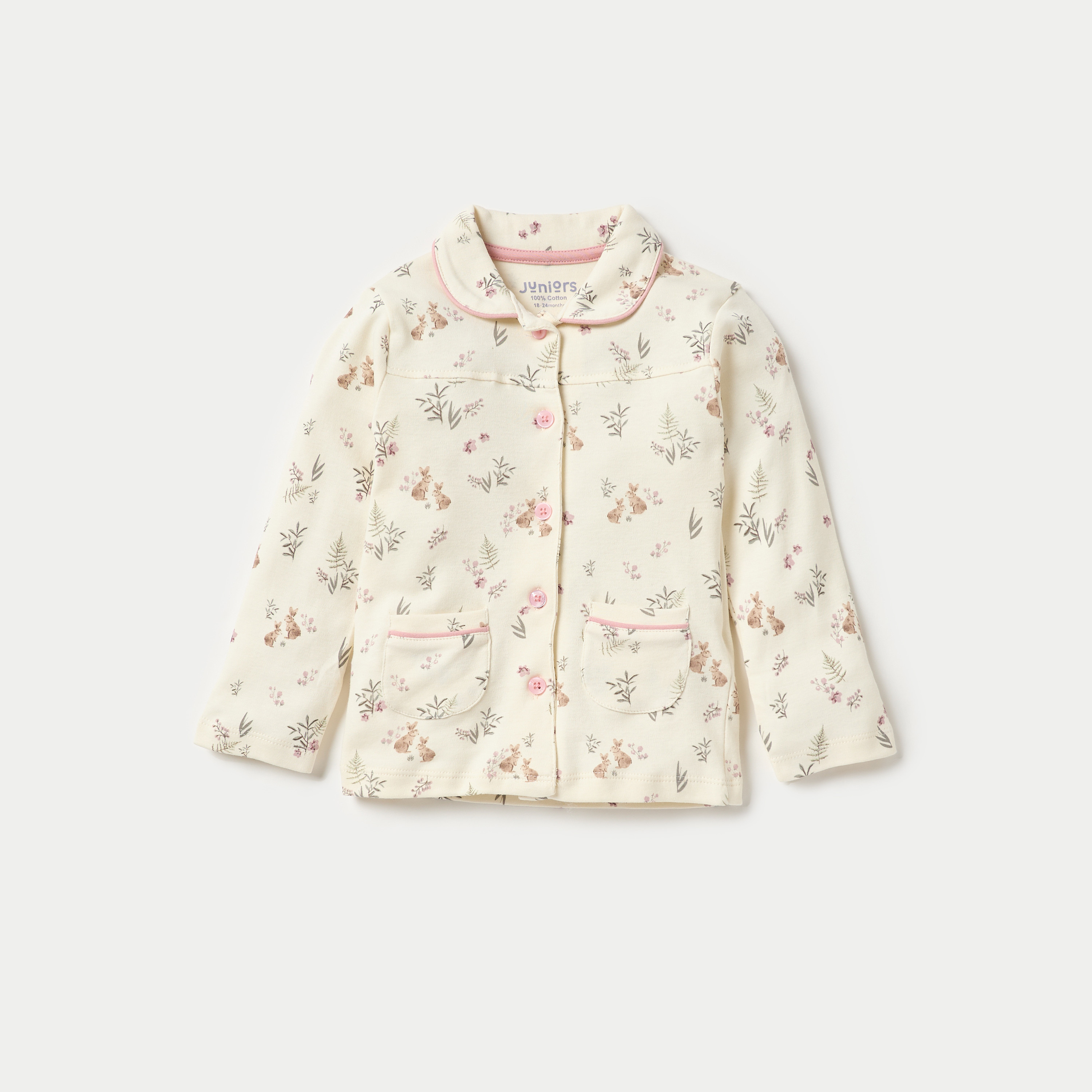 Juniors All-Over Botanical Print Shirt and Pyjama Set-baby-girls-clothing-nightwear-pyjamasets-image-2