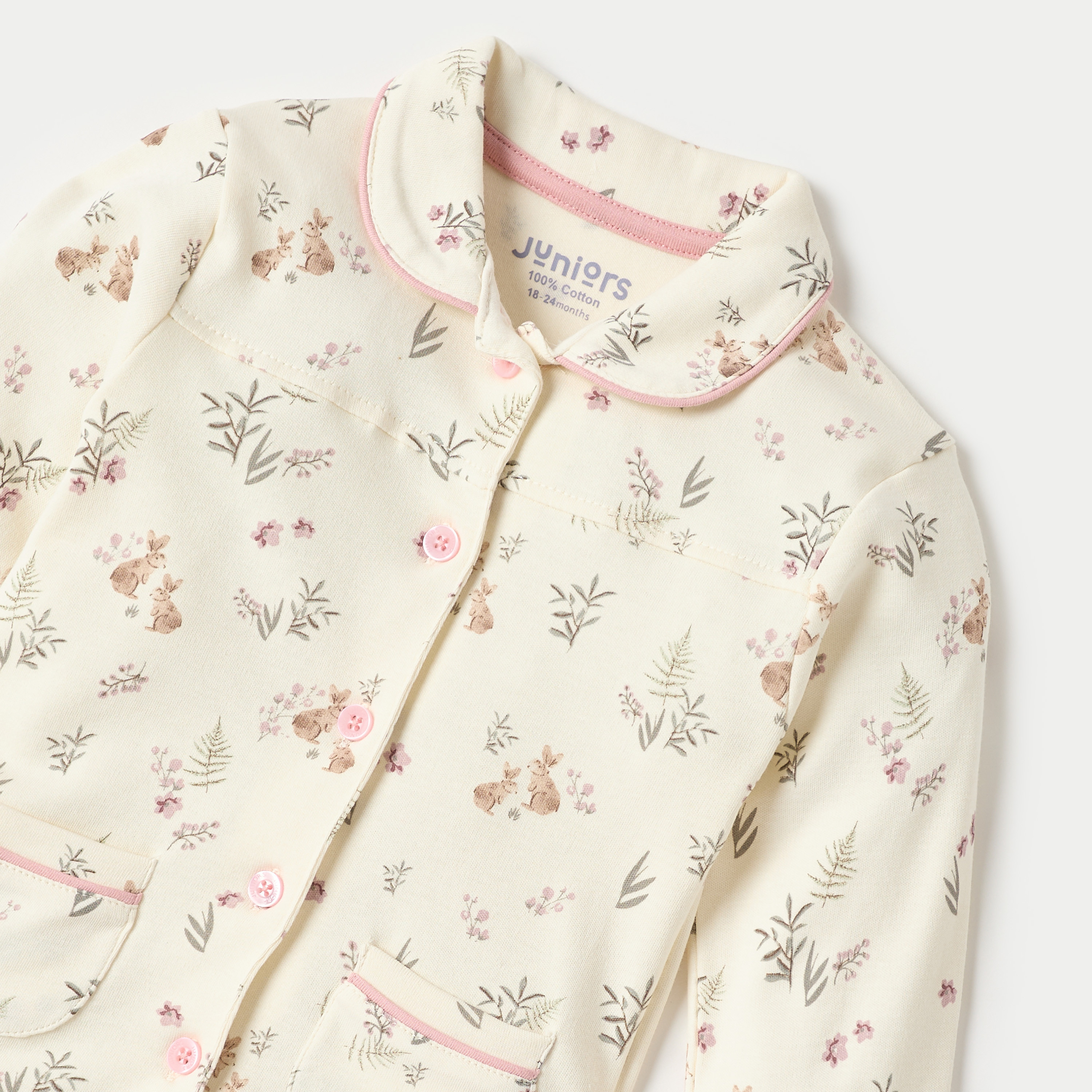 Juniors All-Over Botanical Print Shirt and Pyjama Set-baby-girls-clothing-nightwear-pyjamasets-image-4