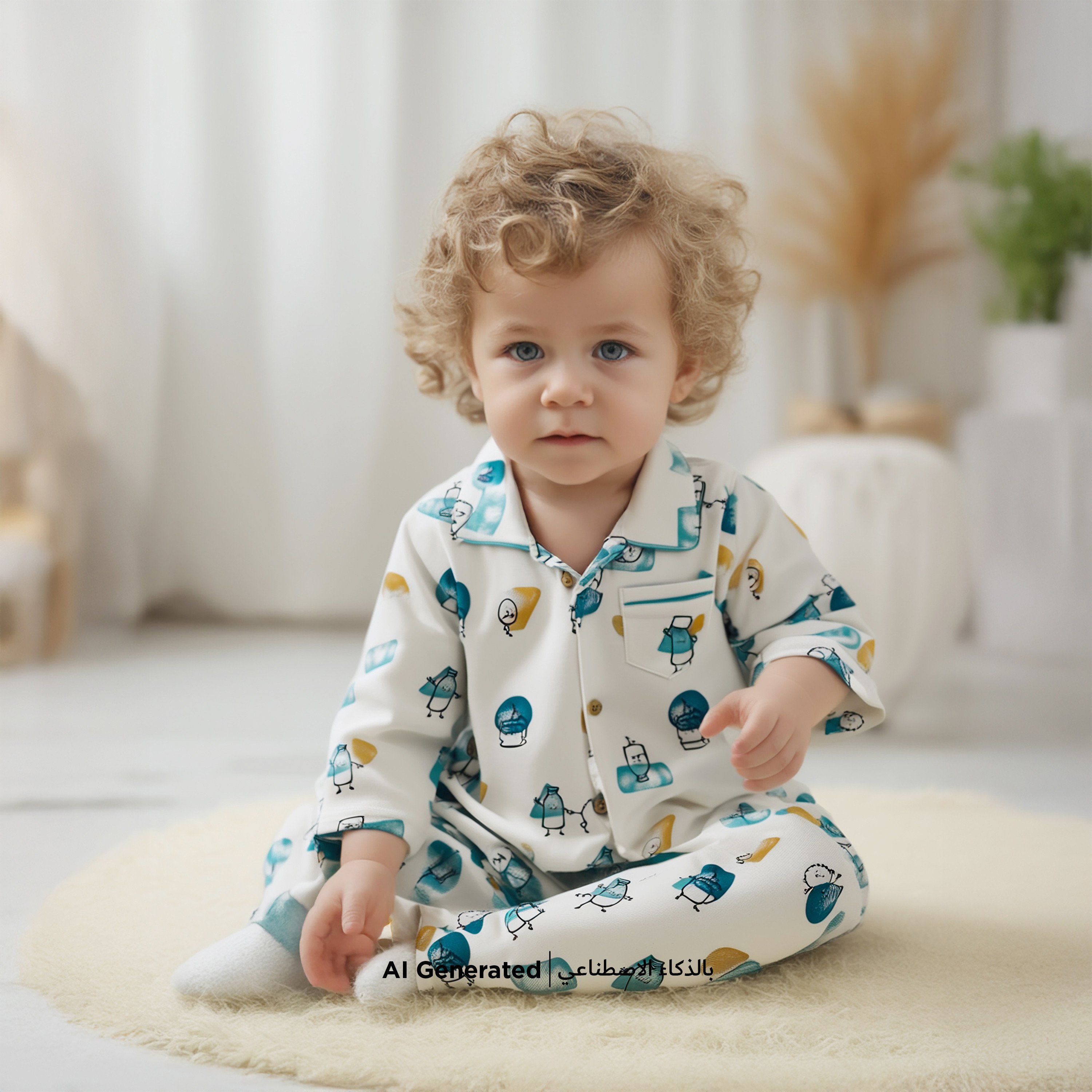 Juniors Printed Shirt and Pyjama Set-baby-boys-clothing-nightwear-pyjamasets-image-1