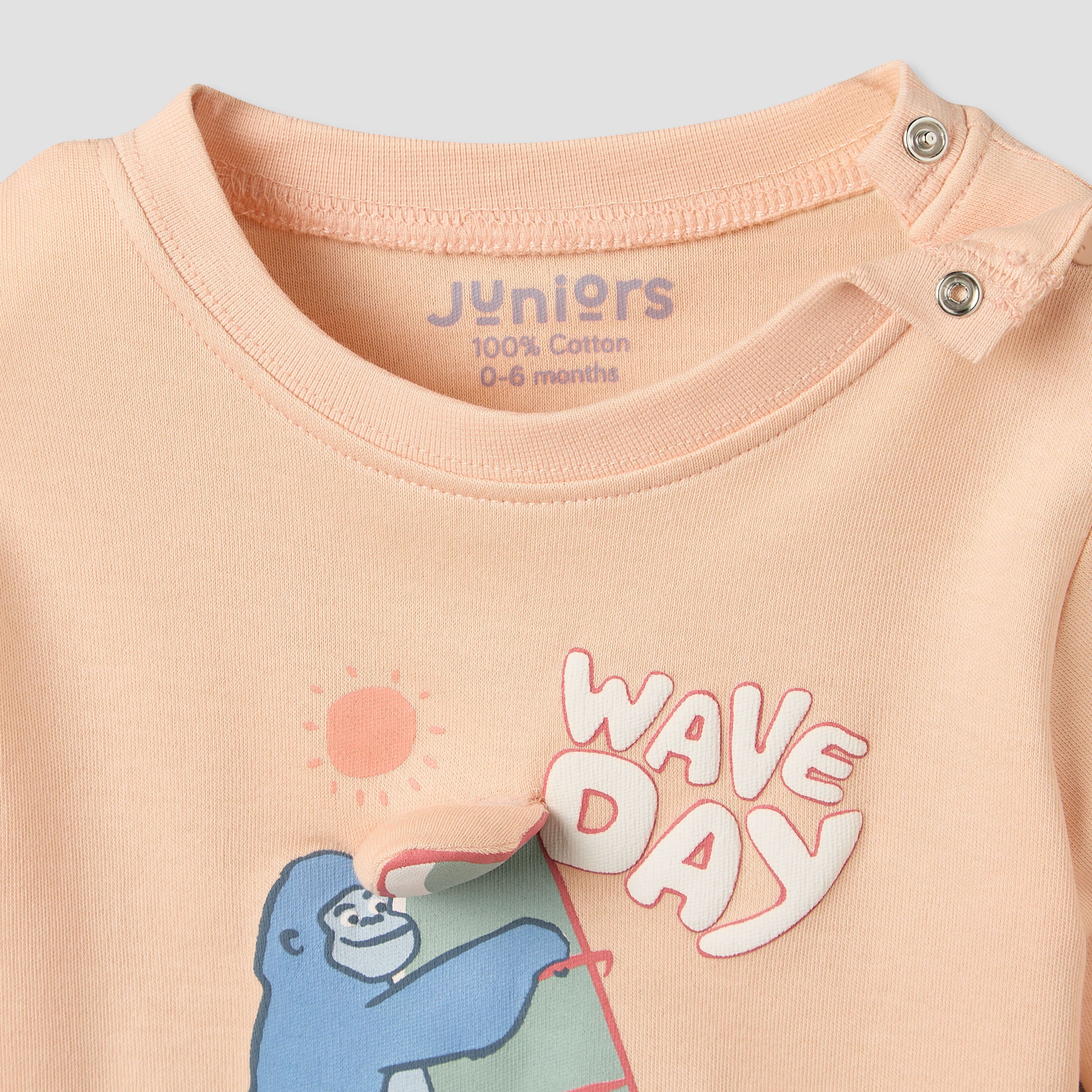 طقم بيجاما قطن بياقة ضيقة وأكمام طويلة وطبعات سيرف من جونيورز-baby-boys-clothing-nightwear-pyjamasets-image-6