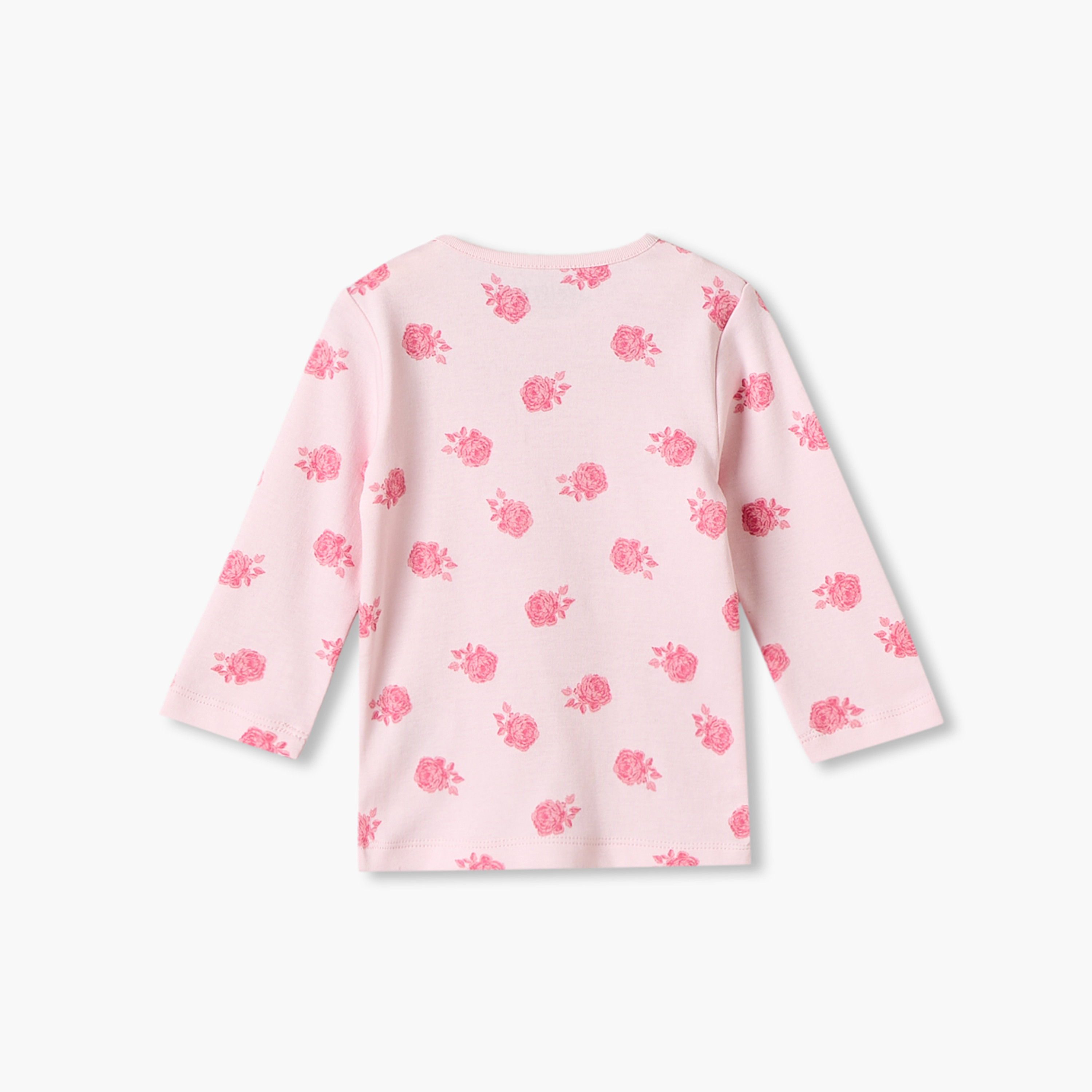 طقم بيجاما قطن بياقة ضيقة وأكمام طويلة بطبعات من جونيورز-baby-girls-clothing-winterwear-pyjamasets-image-4