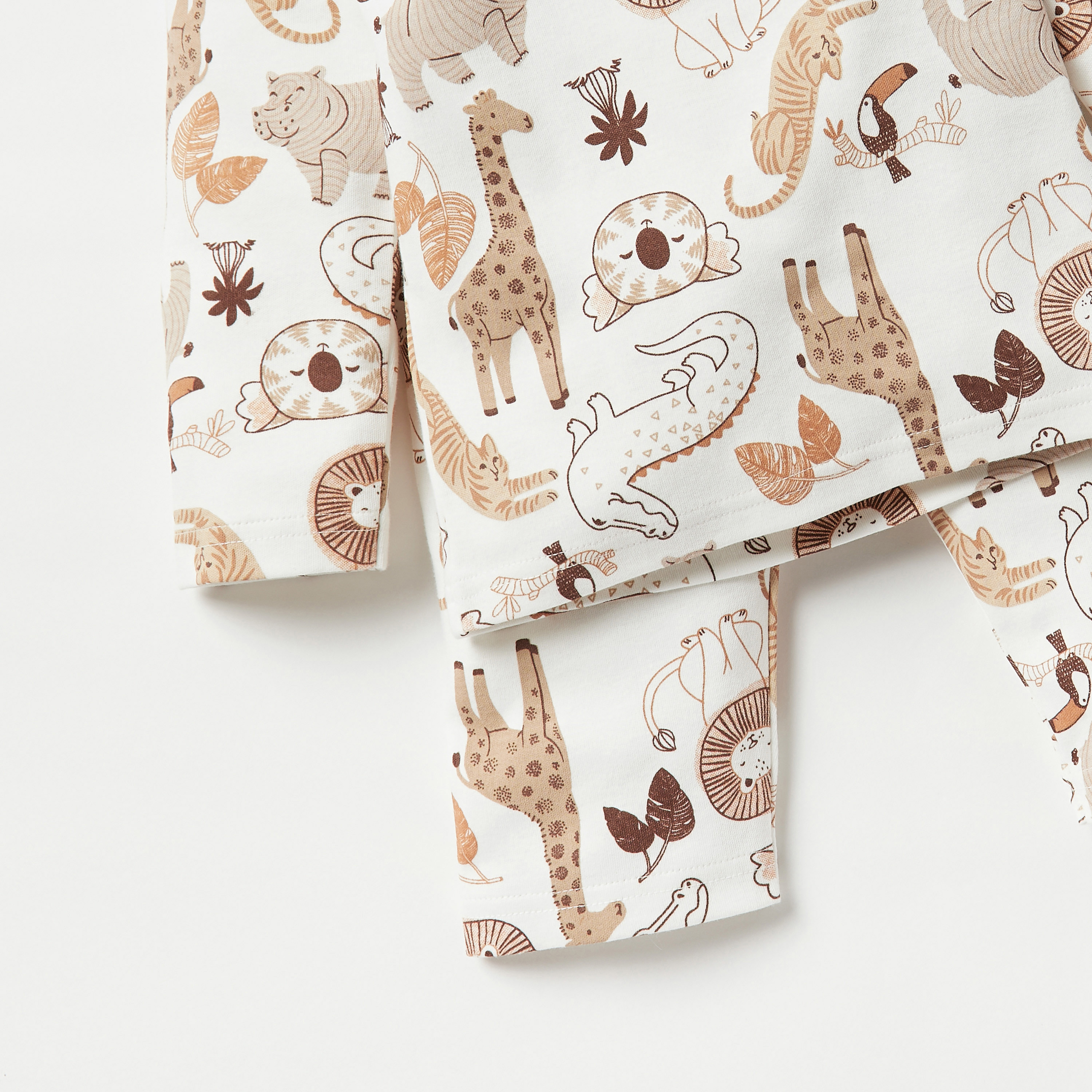 Juniors All-Over Safari Print Long Sleeves T-shirt and Pyjama Set-baby-boys-clothing-nightwear-pyjamasets-image-5