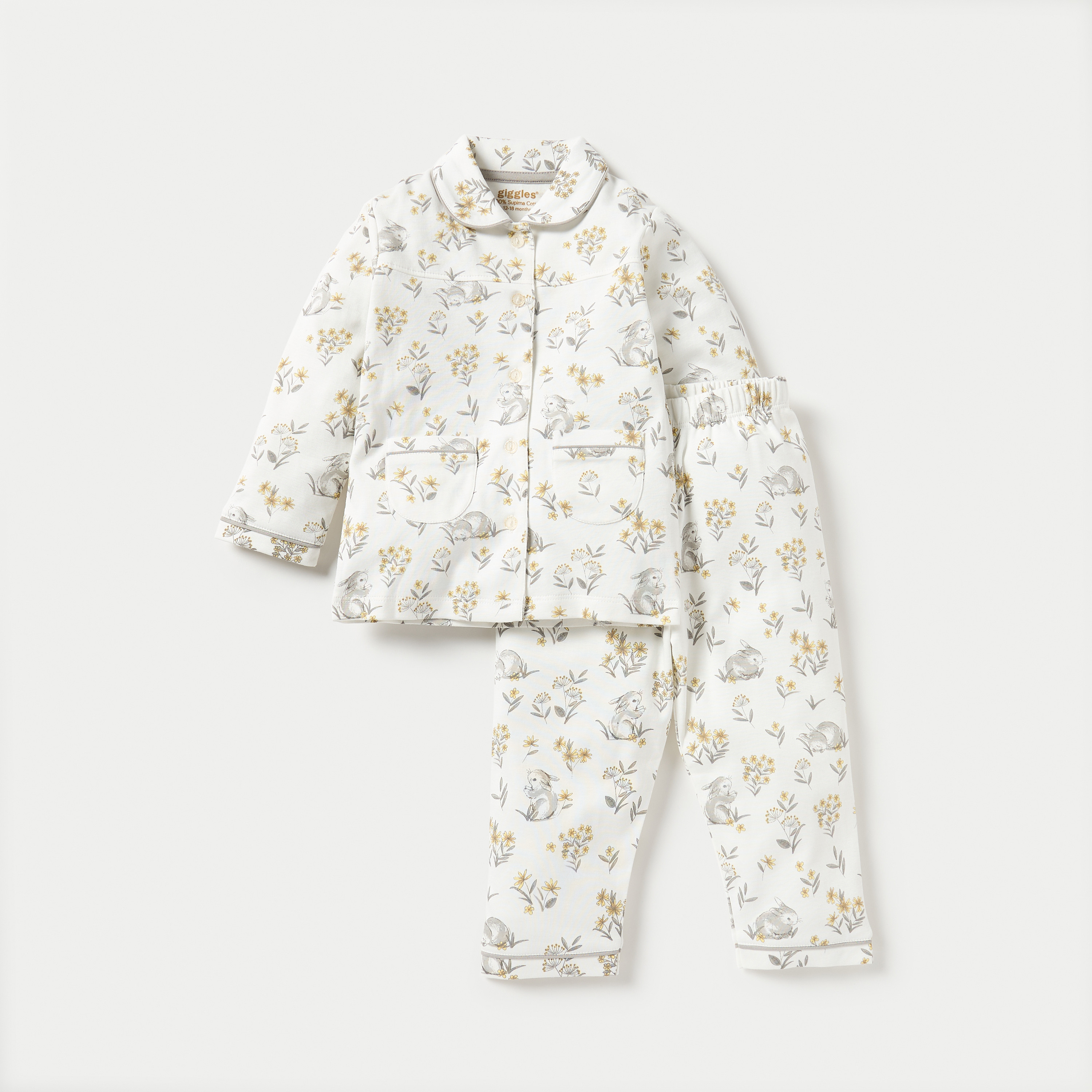 طقم بنطلون بيجاما مطاطي وقميص بطبعات أرنب من جيجلز-promo_babyshop_Buy2for79_OMN130126-image-1