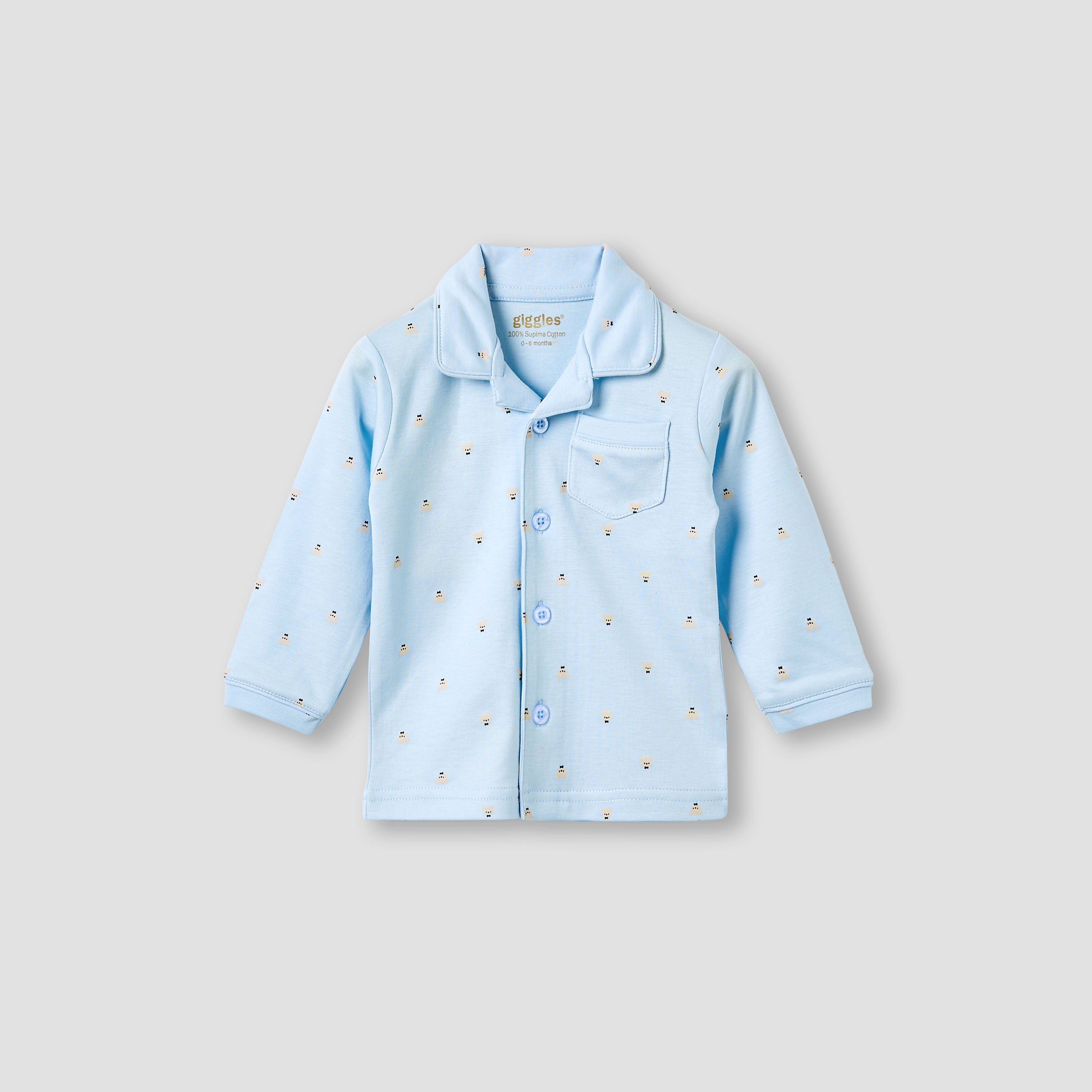 Giggles Pyjama Set with Pocket - Cotton - Long Sleeves - Collared Neck-promo_babyshop_Buy2for89_BAH130126-image-2