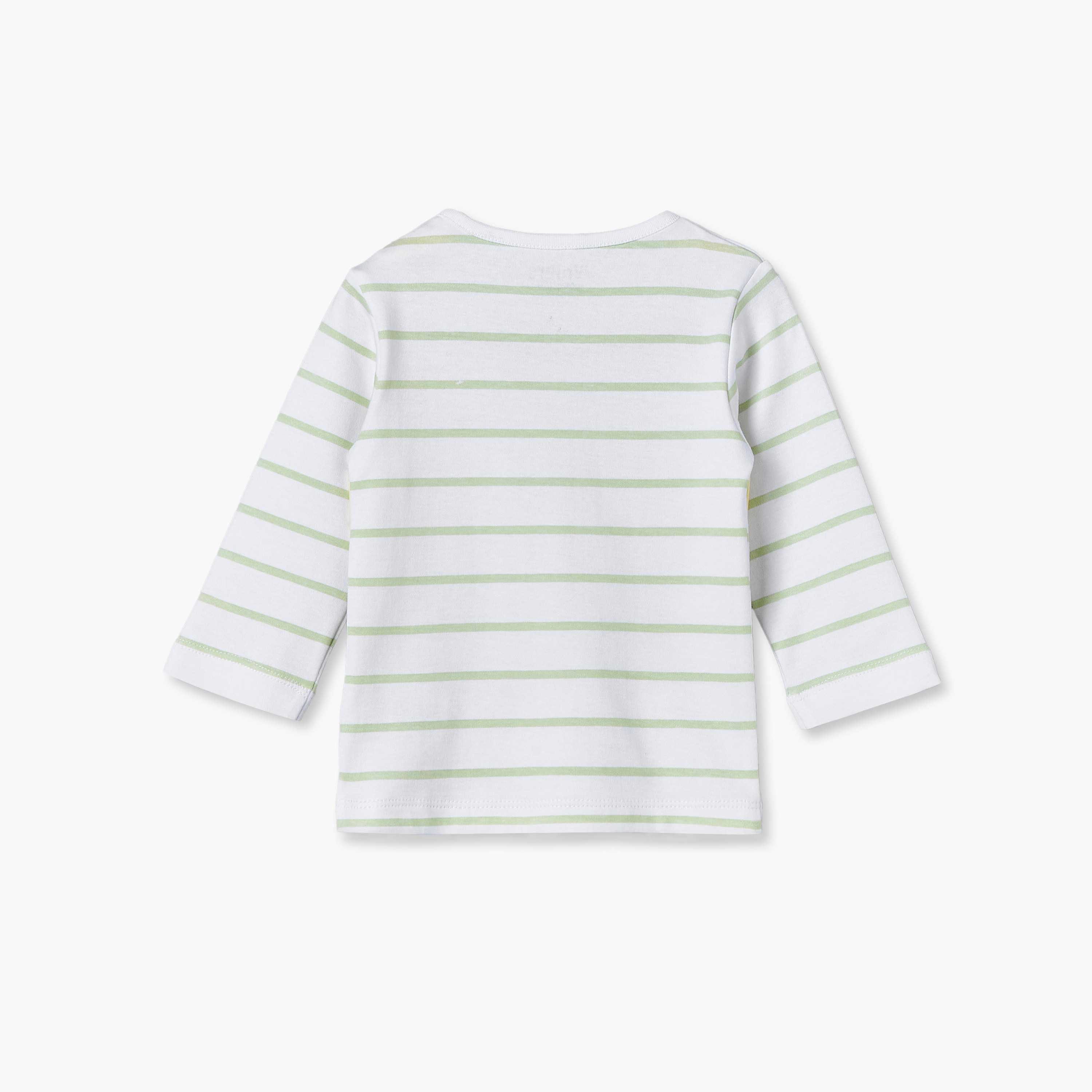 Juniors Cotton Crew Neck Long Sleeves Pyjama Set with Stripes-baby-girls-clothing-winterwear-pyjamasets-image-4