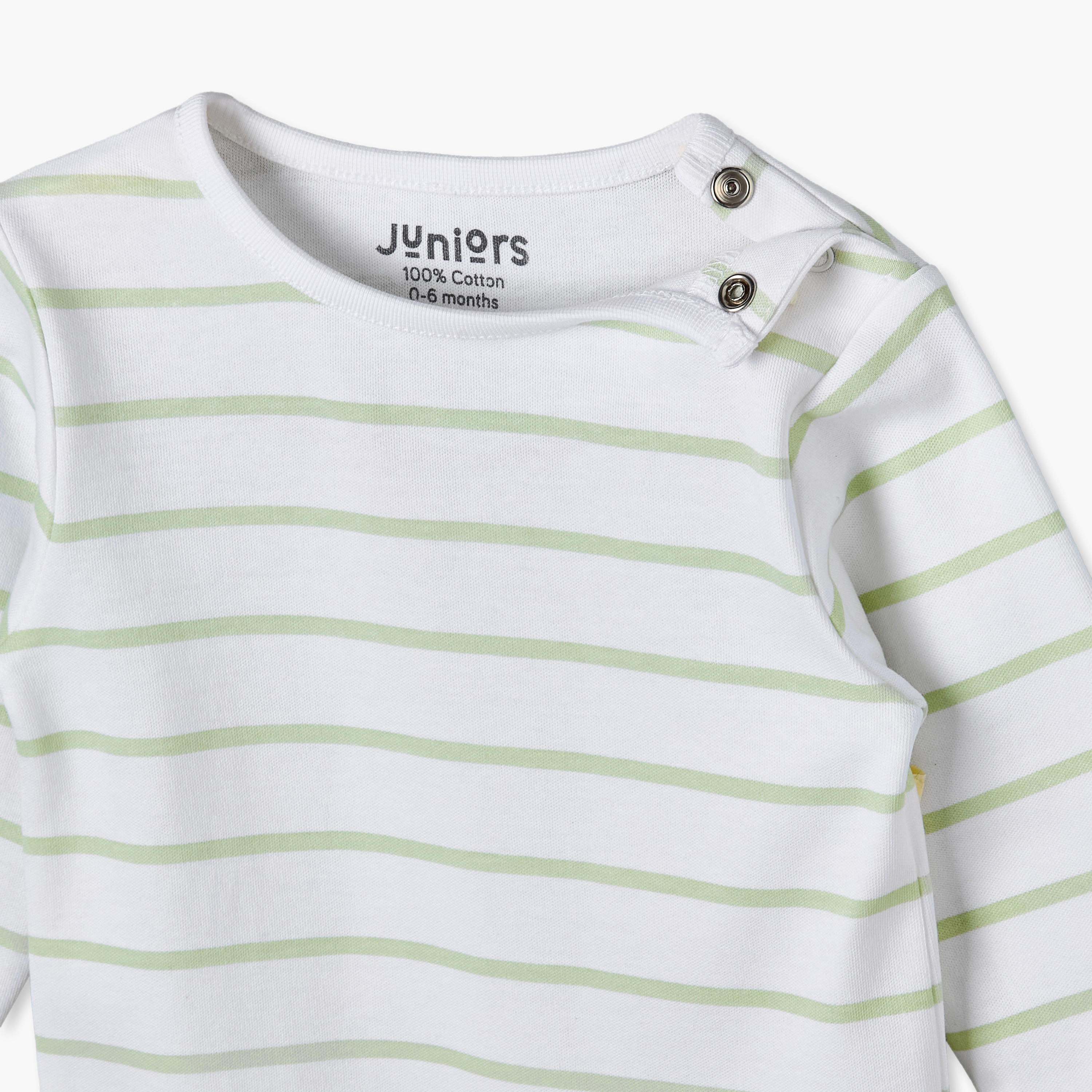 Juniors Cotton Crew Neck Long Sleeves Pyjama Set with Stripes-baby-girls-clothing-winterwear-pyjamasets-image-6