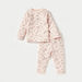Juniors All-Over Zebra Print Long Sleeves T-shirt and Pyjama Set-Pyjama Sets-thumbnail-0