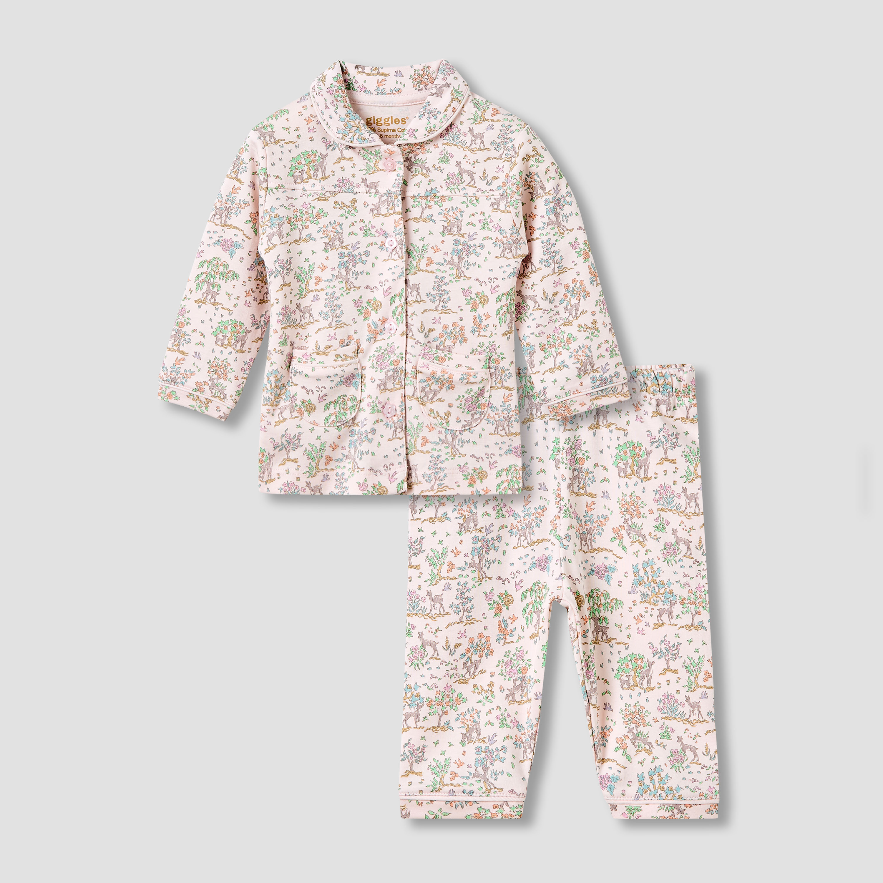 Giggles Pyjama Set with Print - Cotton - Long Sleeves - Collar-promo_babyshop_Buy2for79_OMN130126-image-1
