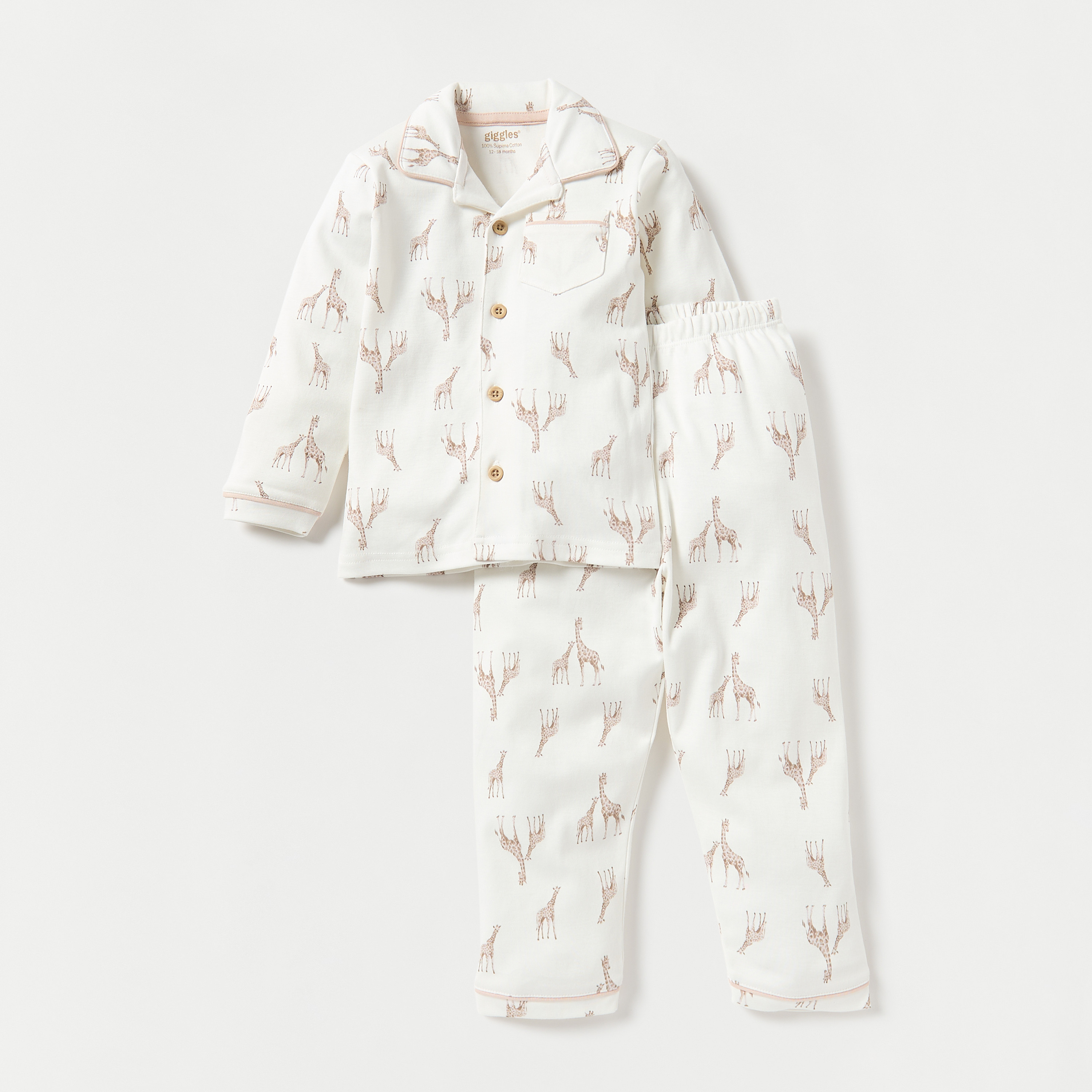 Giggles All-Over Giraffe Print Long Sleeves Shirt and Elasticated Pyjama Set-promo_babyshop_Buy2for79_OMN130126-image-1
