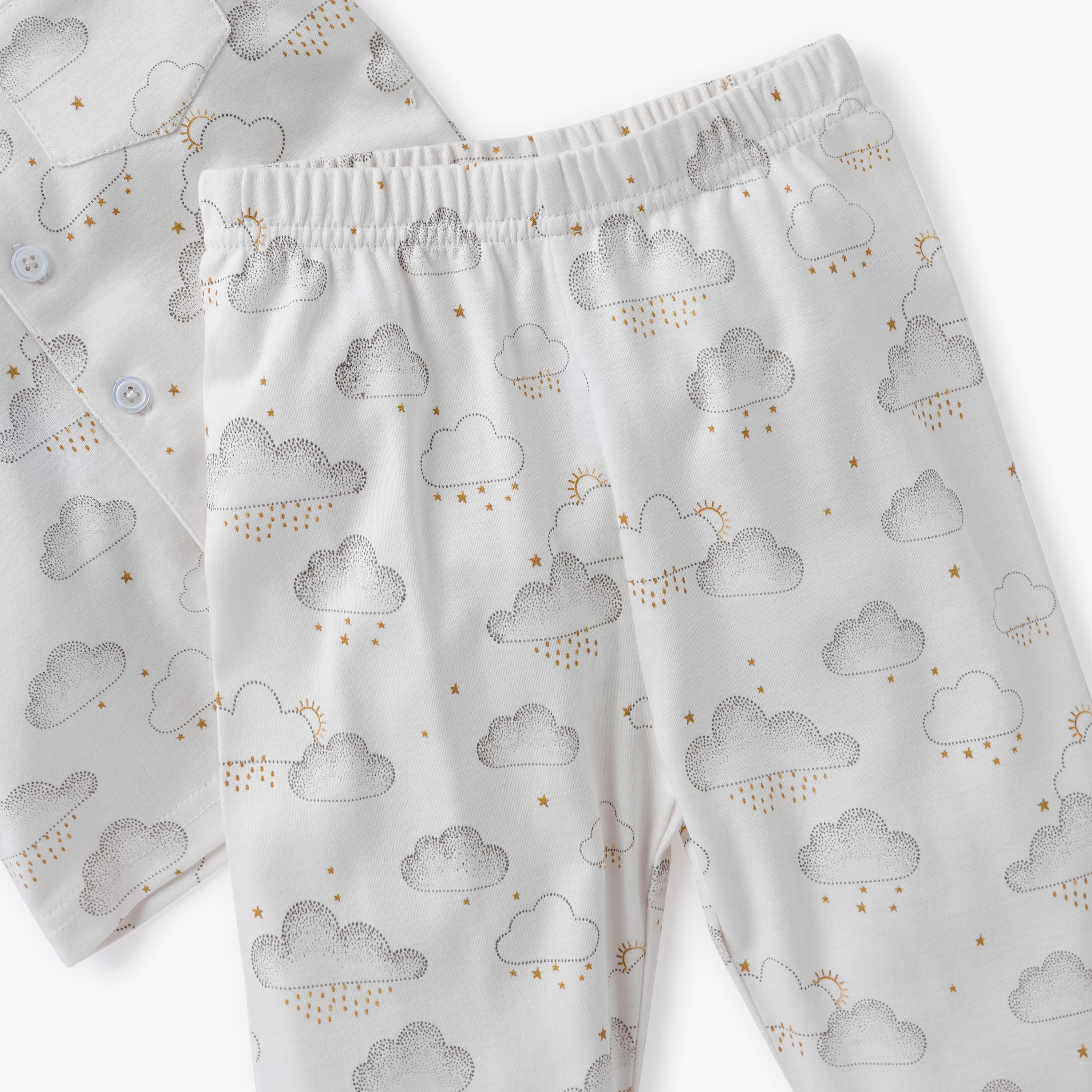Giggles Cloud Print T-shirt and Pyjama Set-baby-boys-clothing-nightwear-pyjamasets-image-6