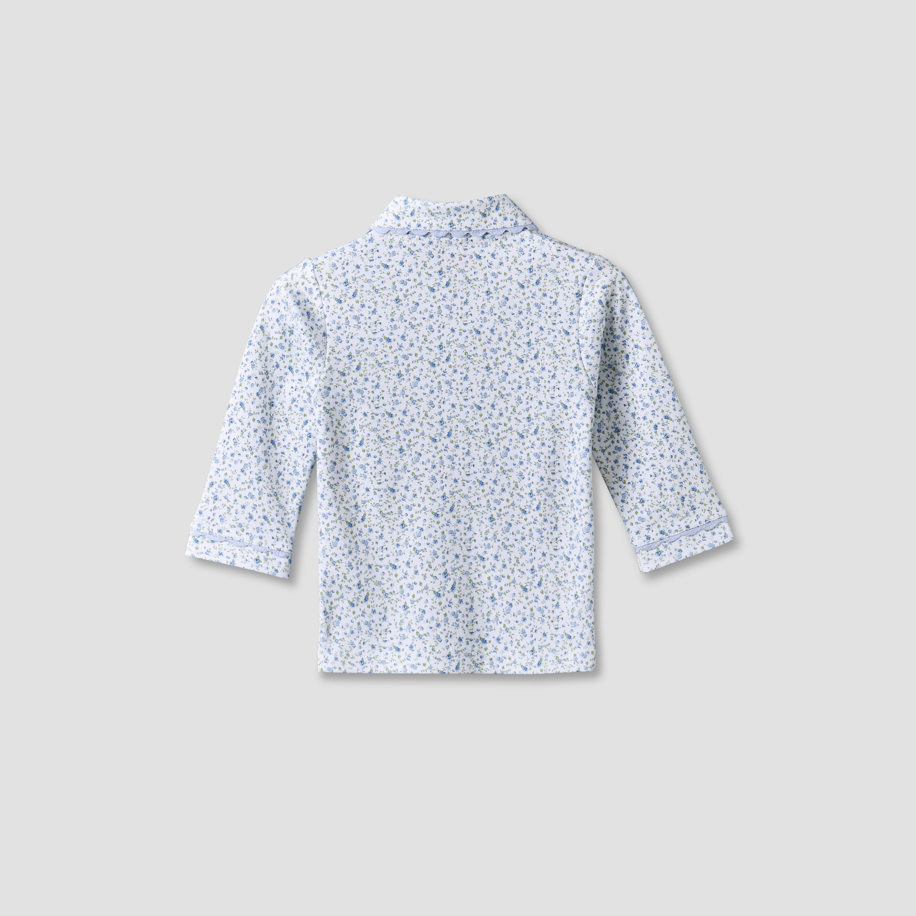 Giggles Cotton Collared Long Sleeves Pyjama Set with Floral Print-baby-girls-clothing-nightwear-pyjamasets-image-4
