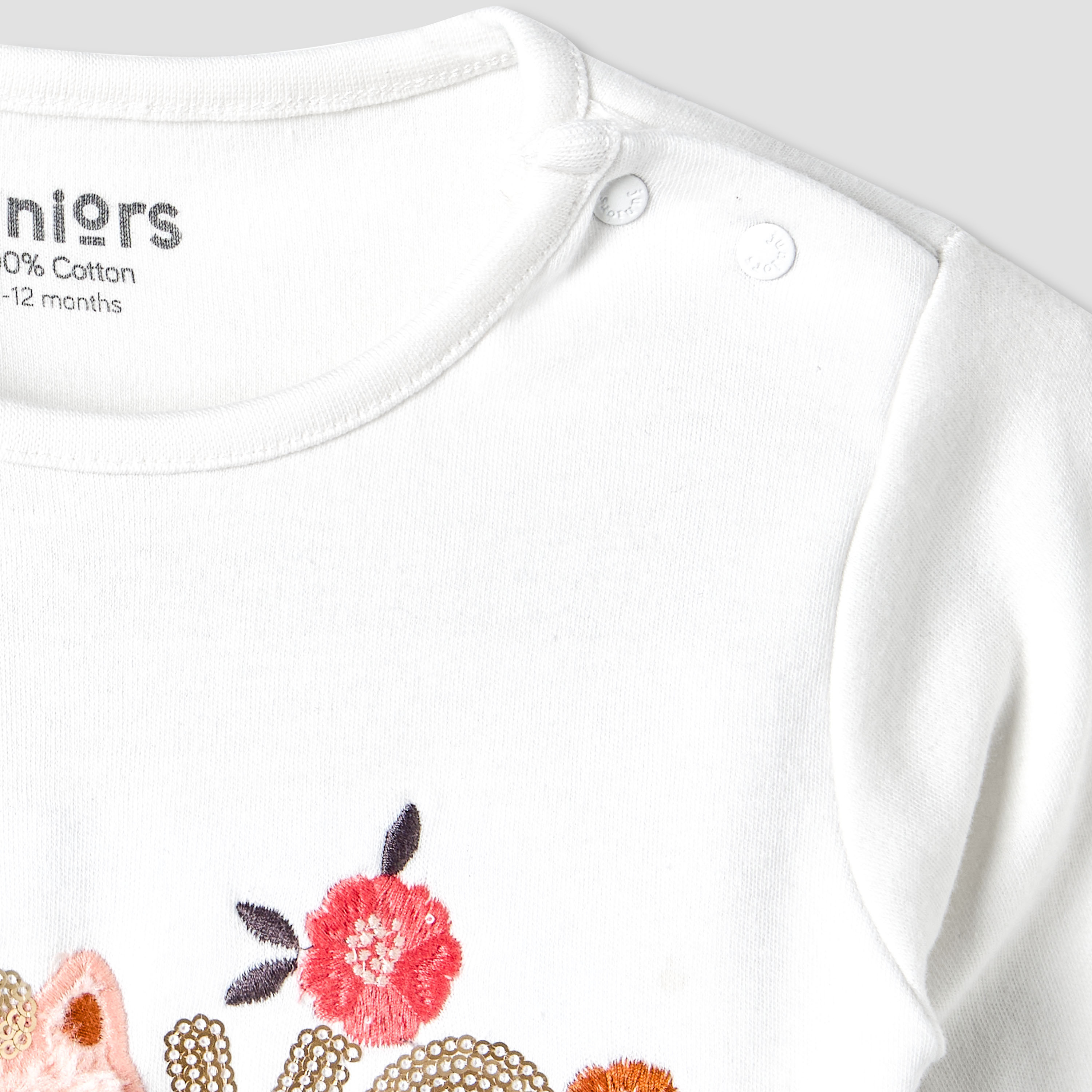 طقم بيجاما بزخارف من جونيورز - قطن - أكمام طويلة - ياقة ضيقة-baby-girls-clothing-nightwear-pyjamasets-image-2