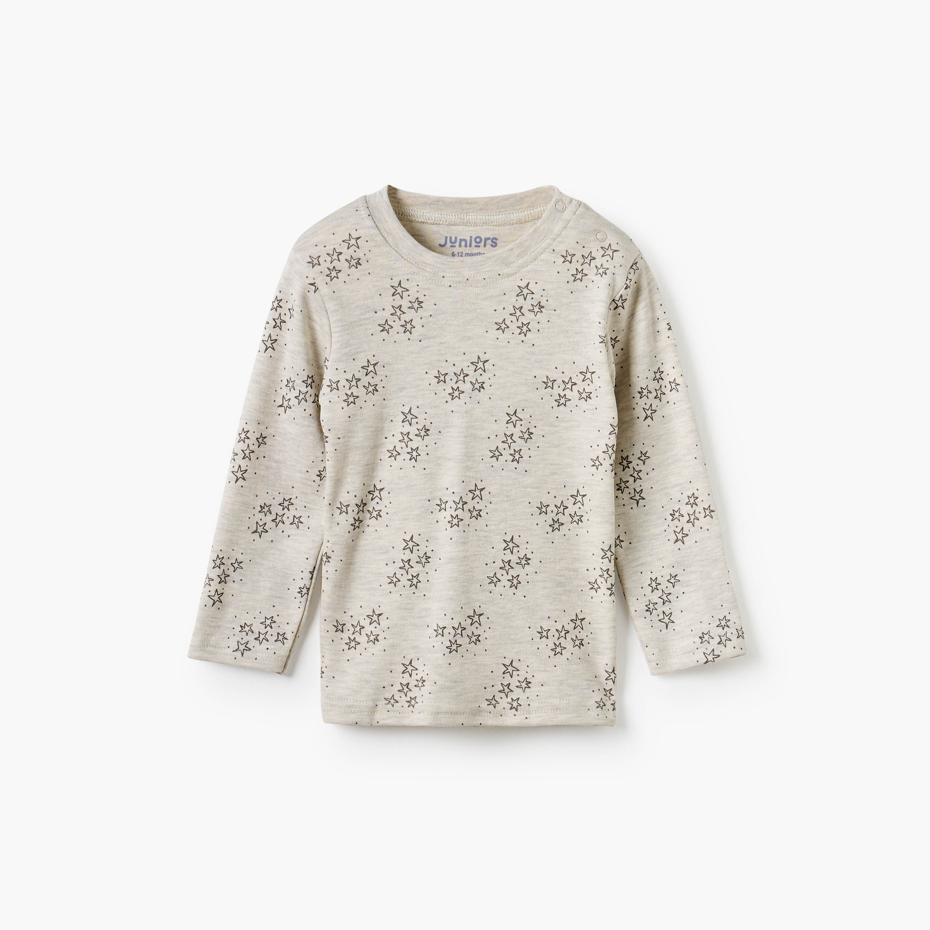 Juniors Star Print Long Sleeve T-shirt and Pyjamas - Set of 4-baby-boys-clothing-nightwear-pyjamasets-image-4