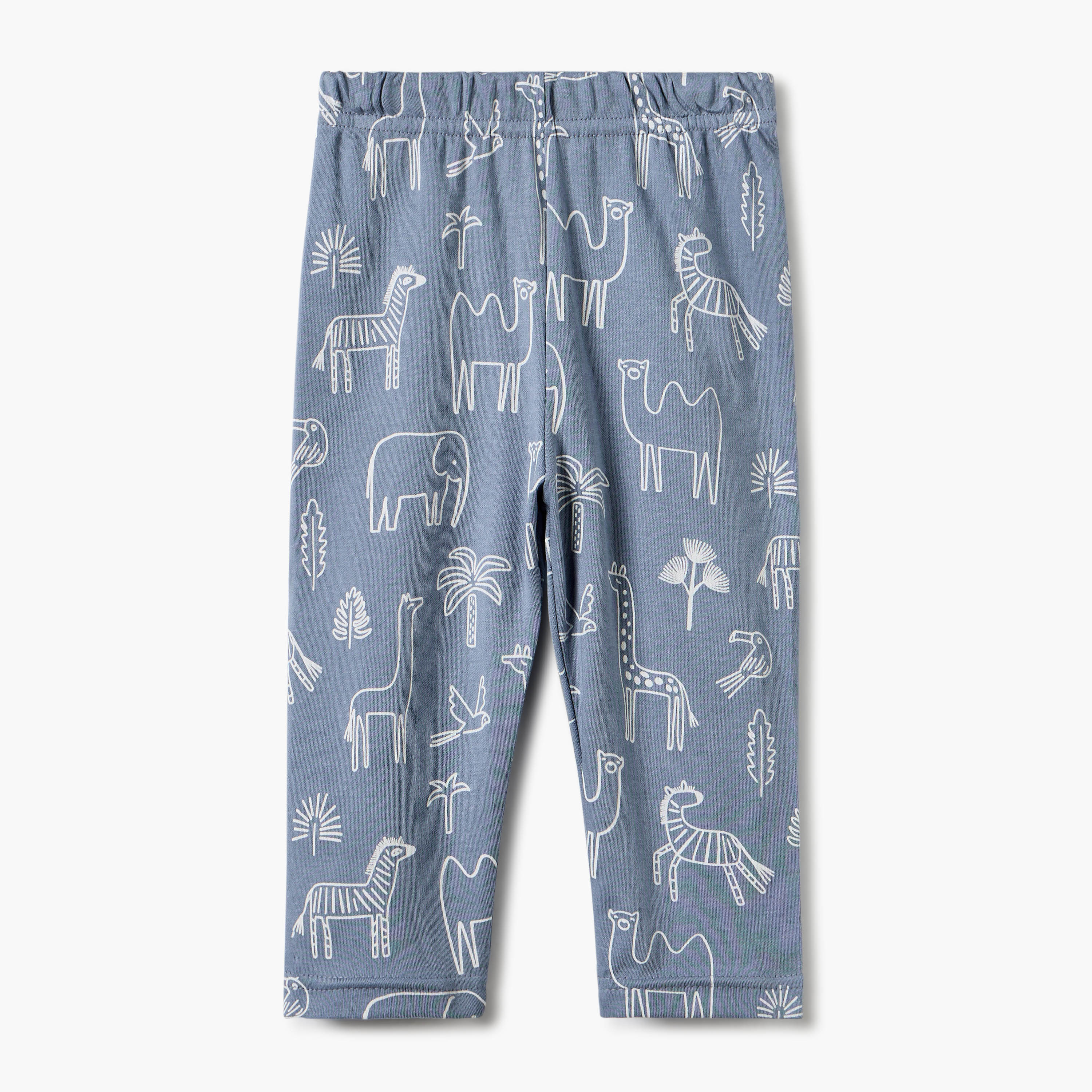 Juniors Animal Print Long Sleeve T-shirt and Pyjamas - Set of 4-baby-boys-clothing-nightwear-pyjamasets-image-3