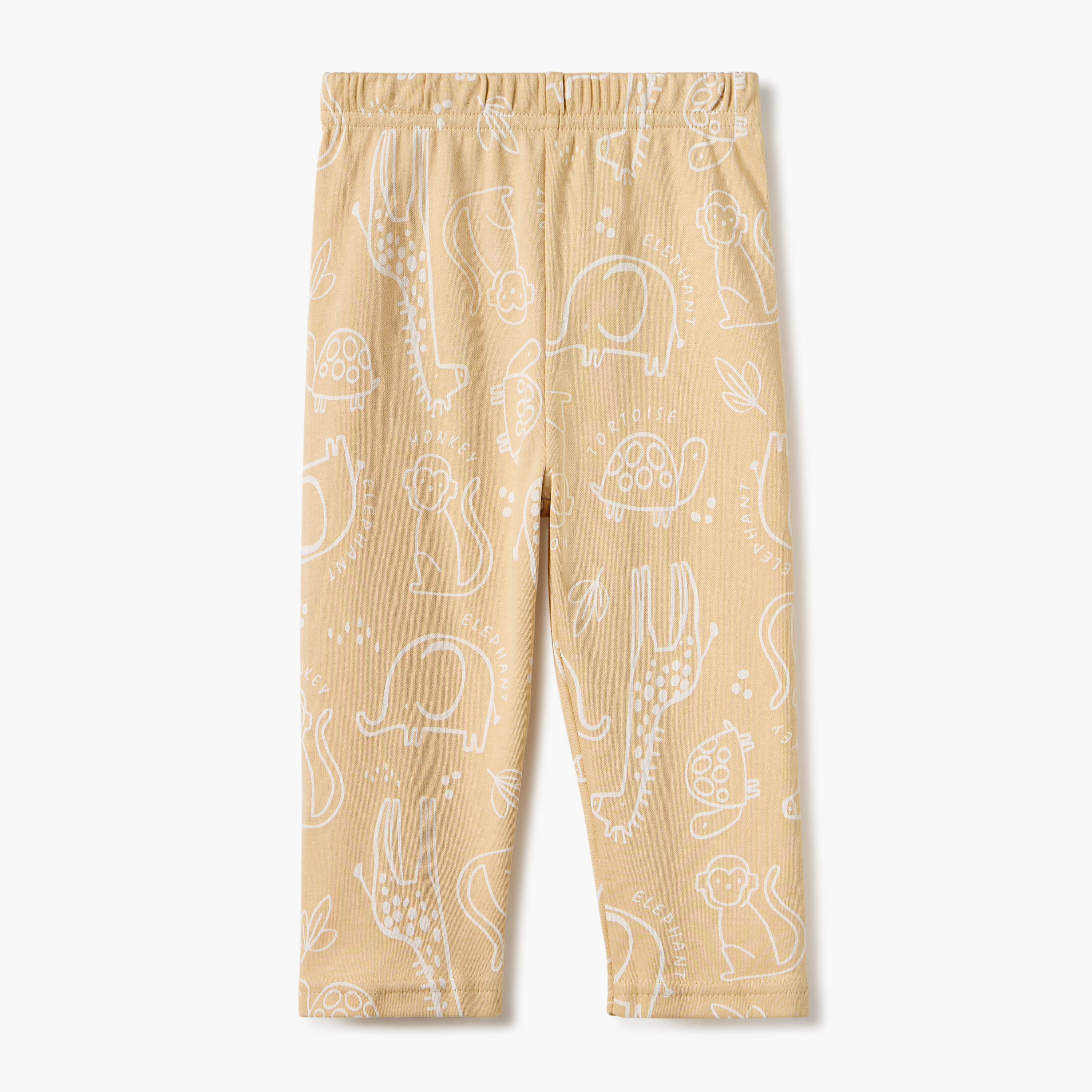 Juniors Animal Print Long Sleeve T-shirt and Pyjamas - Set of 4-baby-boys-clothing-nightwear-pyjamasets-image-7