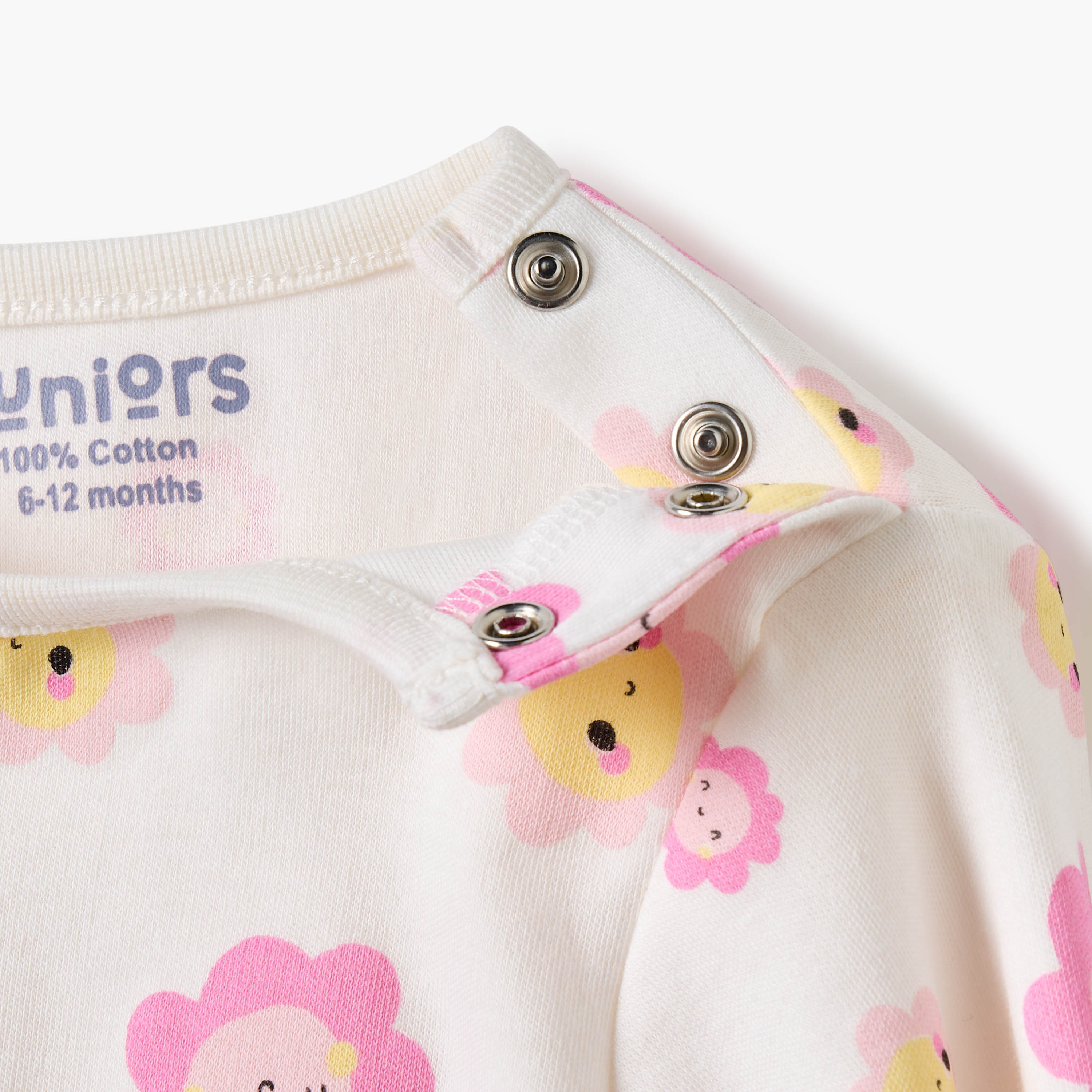Juniors Floral Print Long Sleeve T-shirt and Pyjamas - Set of 4-baby-girls-clothing-nightwear-pyjamasets-image-12