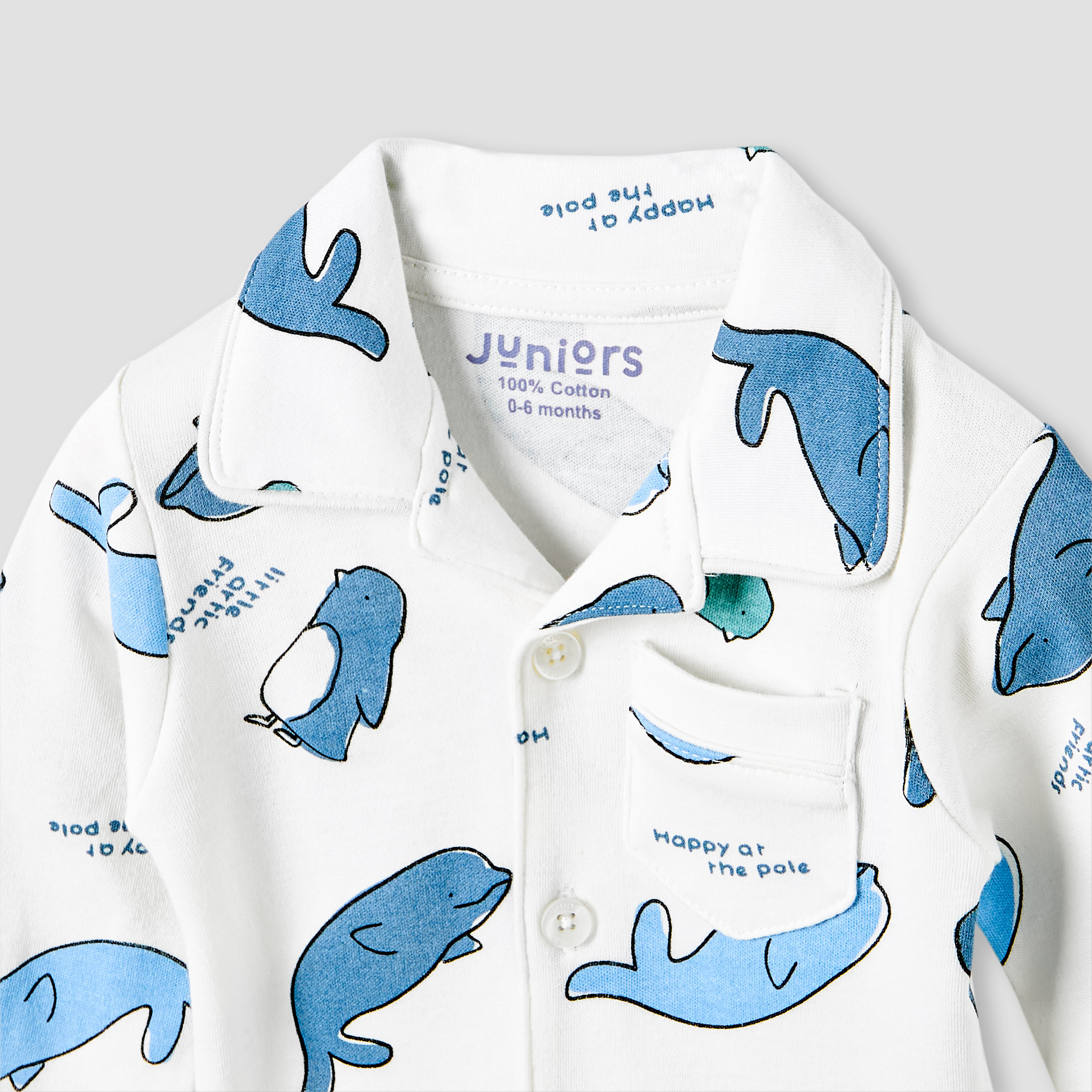 Juniors Pyjama Set with Whale Print - Cotton - Long Sleeves - Collar-baby-boys-clothing-nightwear-pyjamasets-image-4