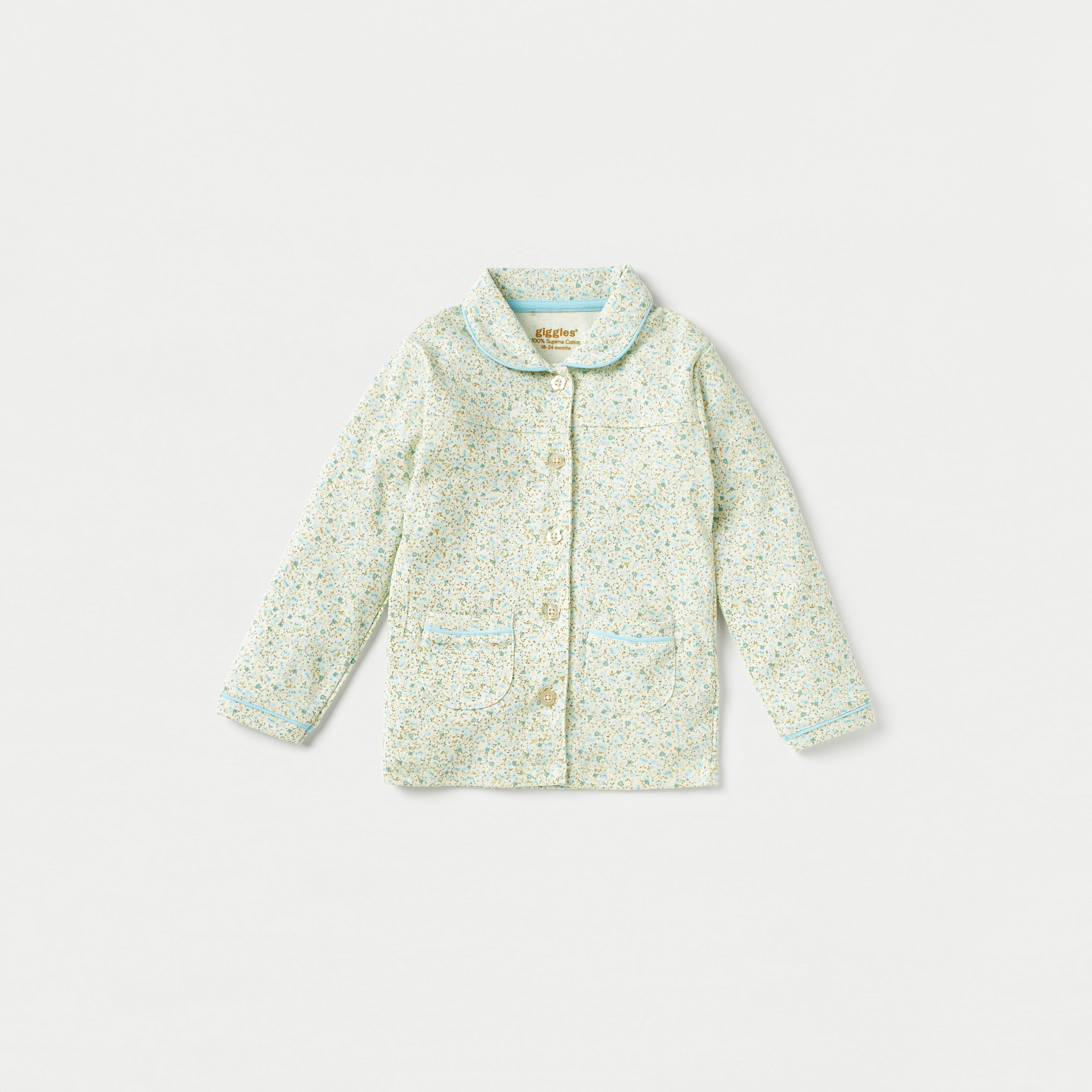 Giggles All-Over Floral Print Shirt and Pyjama Set-baby-girls-clothing-nightwear-pyjamasets-image-2