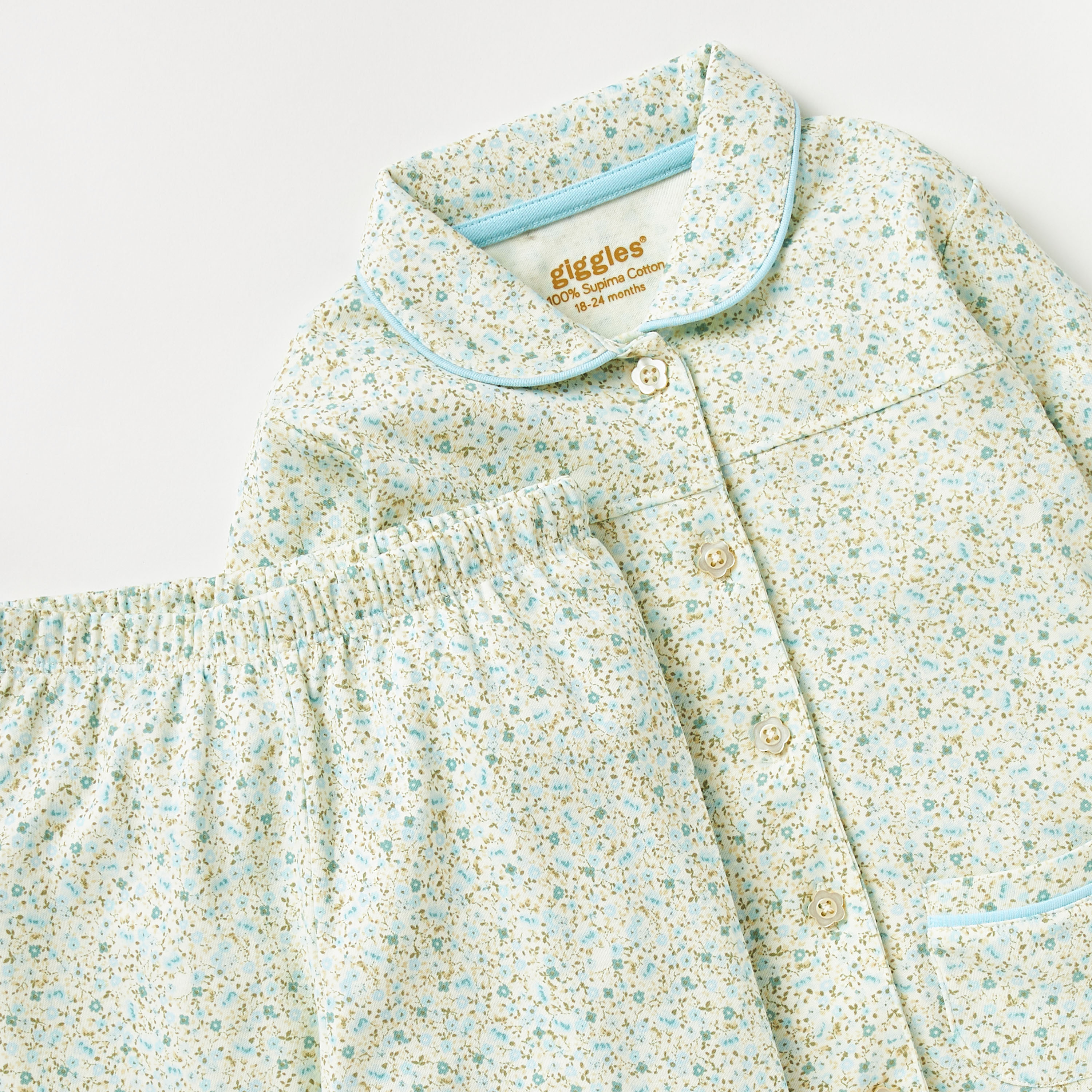 Giggles All-Over Floral Print Shirt and Pyjama Set-baby-girls-clothing-nightwear-pyjamasets-image-4