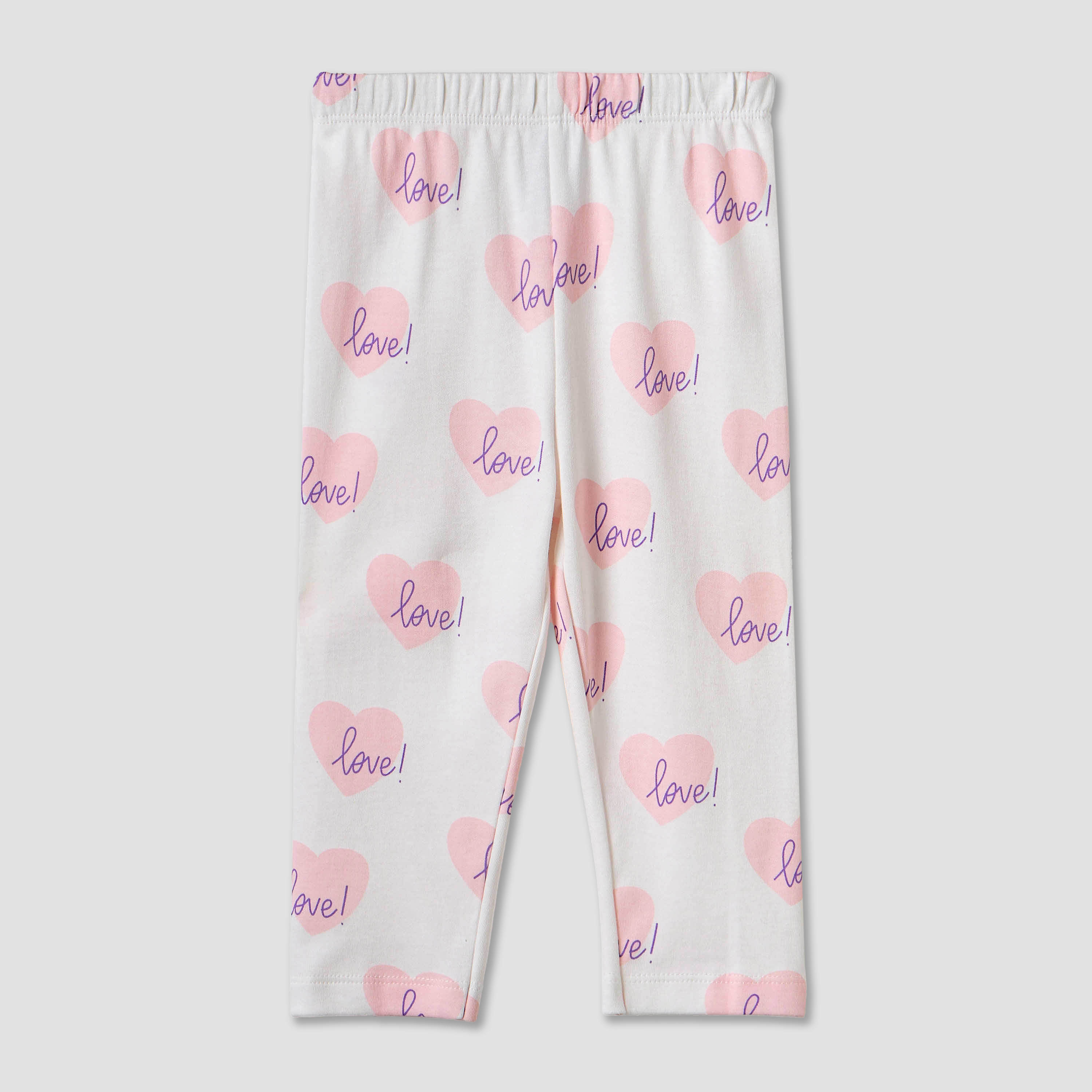 Juniors Heart Print Long Sleeve T-shirt and Pyjamas - Set of 4-baby-girls-clothing-nightwear-pyjamasets-image-9