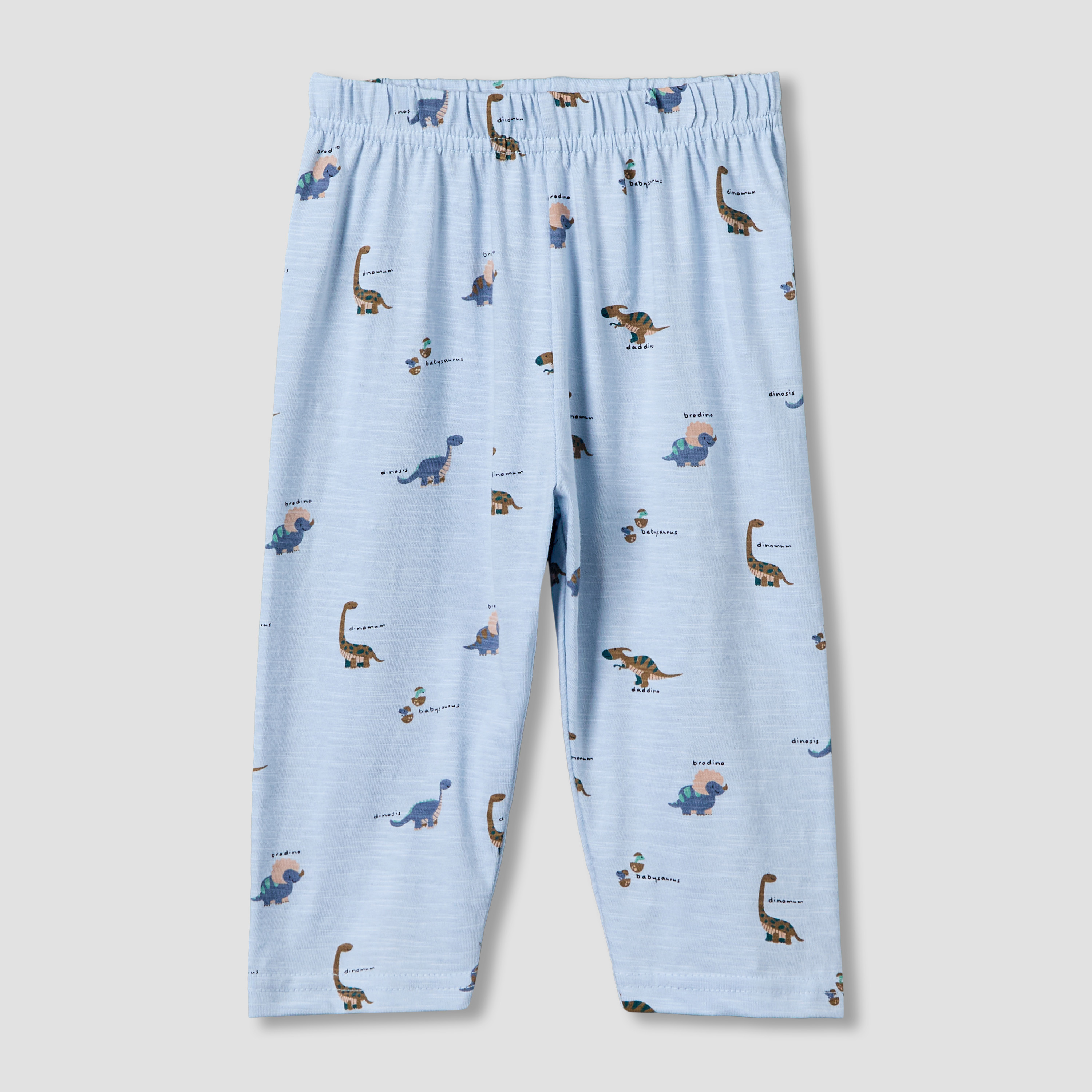 Juniors Cotton Collared Long Sleeves Pyjama Set with Dinosaur Print-baby-boys-clothing-nightwear-pyjamasets-image-3