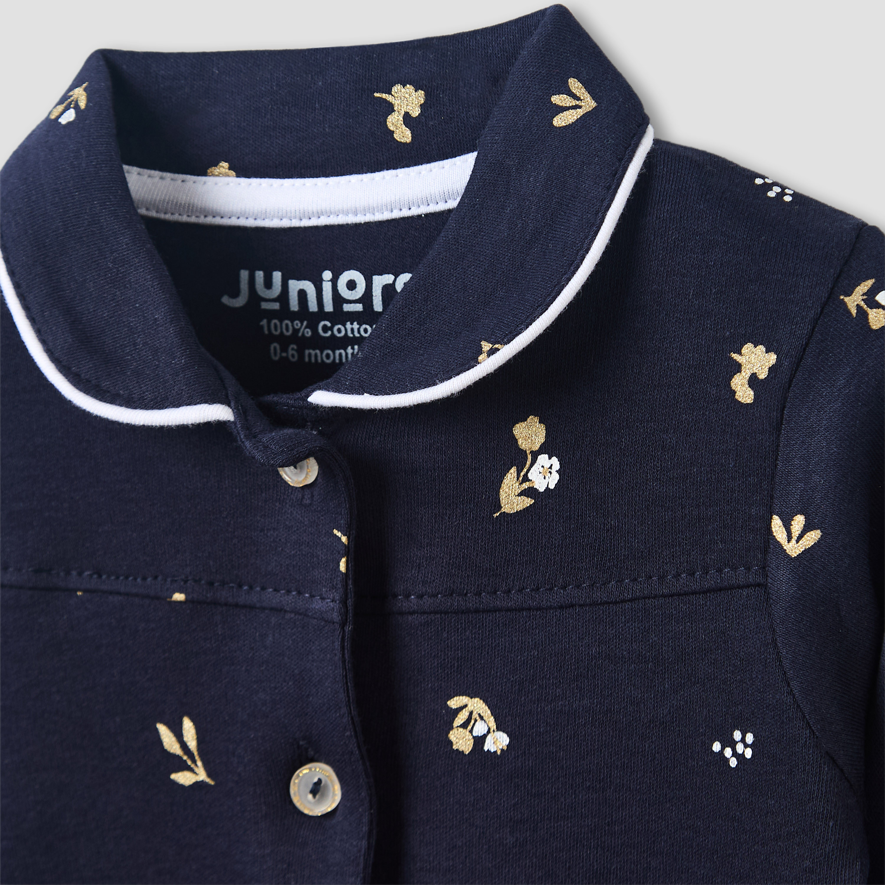 Juniors Pyjama Set with Floral Print - Cotton - Long Sleeves - Collar-baby-girls-clothing-nightwear-pyjamasets-image-4