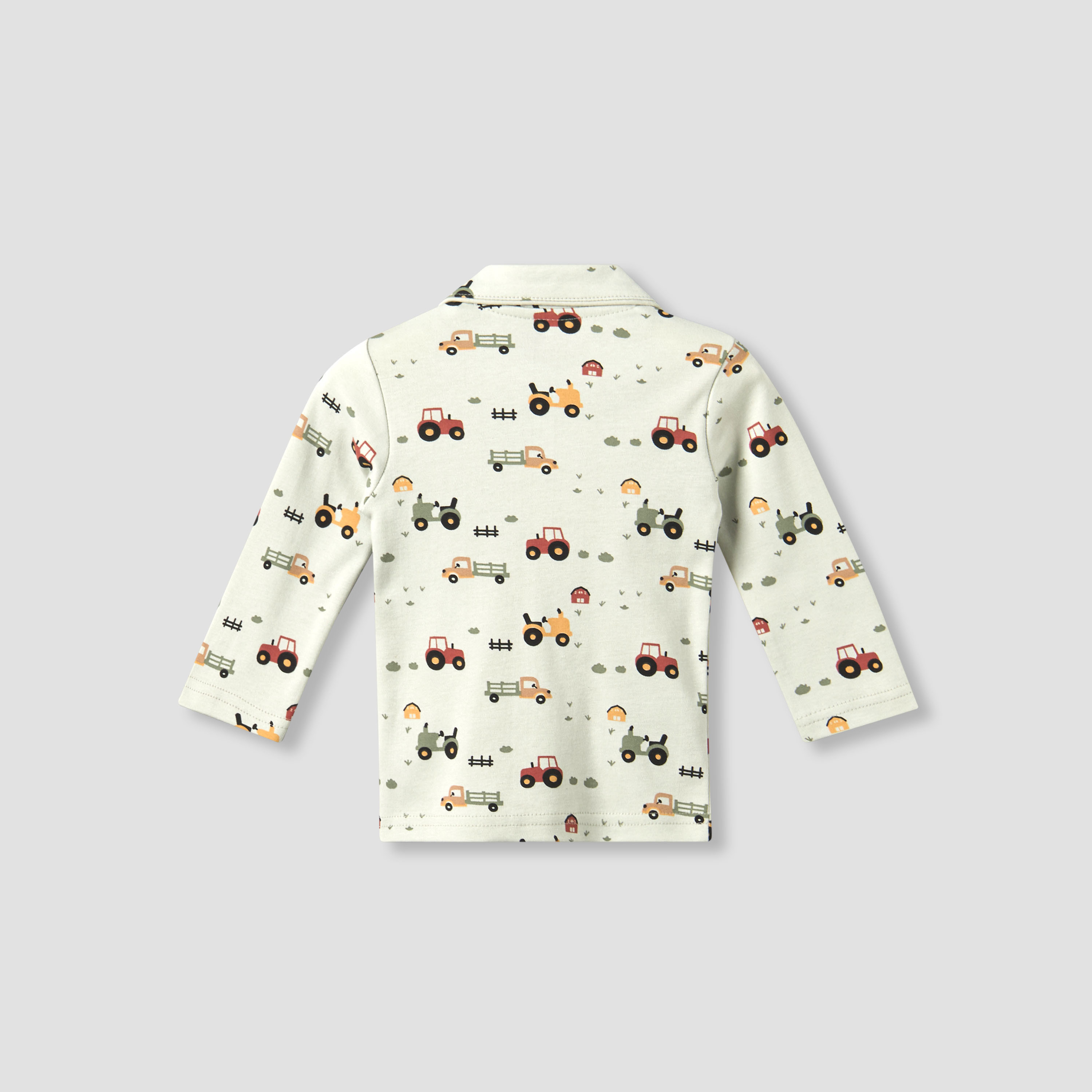 Juniors Cotton Collared Long Sleeves Pyjama Set with Farm Print-baby-boys-clothing-nightwear-pyjamasets-image-5