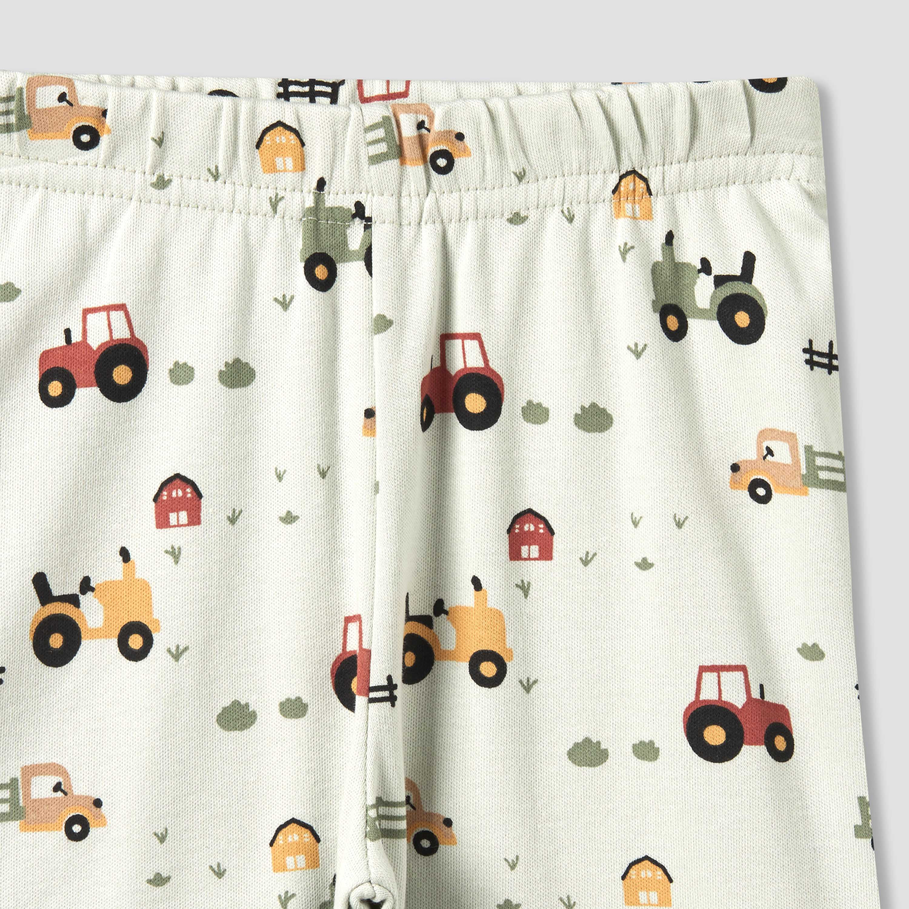 Juniors Cotton Collared Long Sleeves Pyjama Set with Farm Print-baby-boys-clothing-nightwear-pyjamasets-image-9