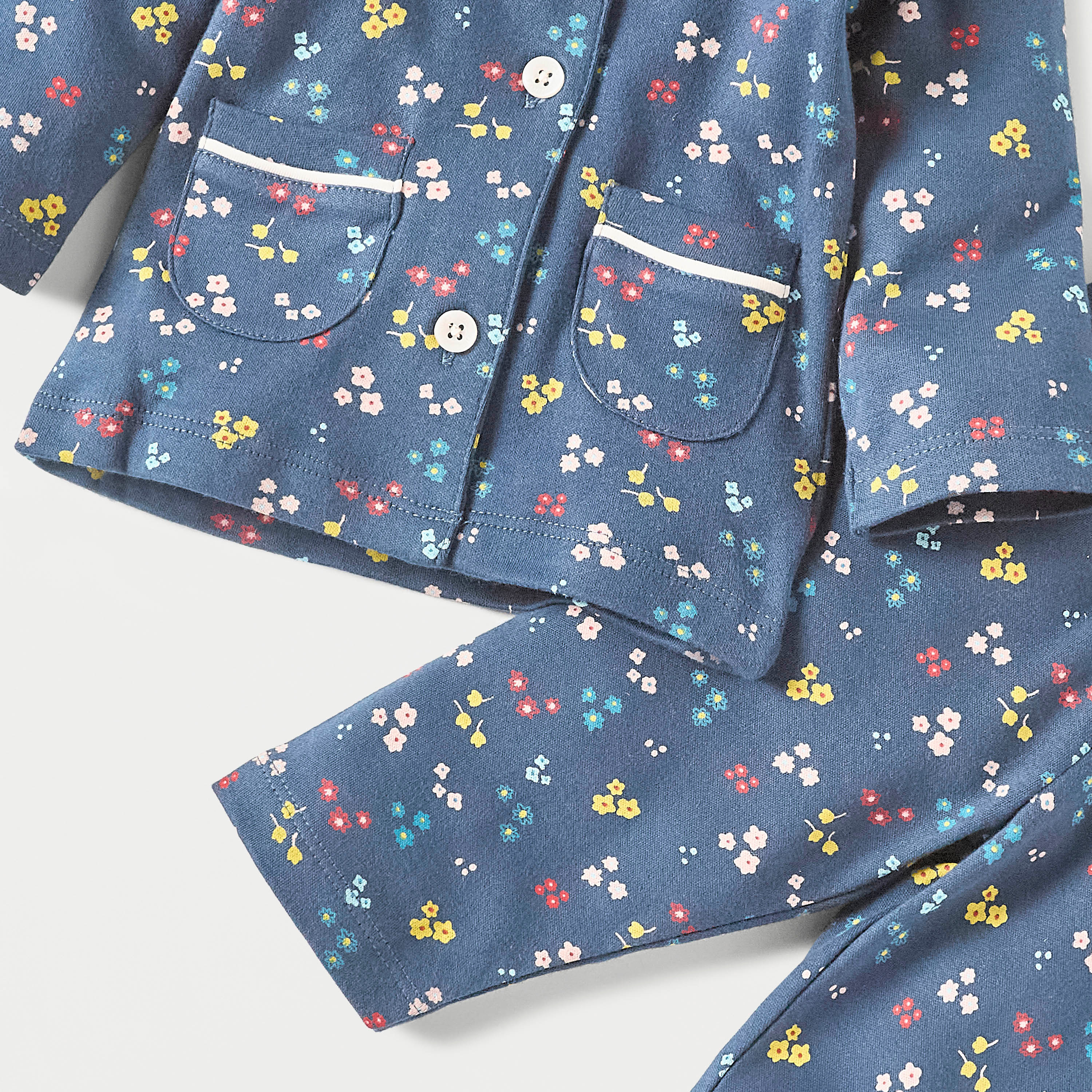 Juniors Floral Print Long Sleeves Shirt and Elasticated Pyjama Set-baby-girls-clothing-nightwear-pyjamasets-image-5