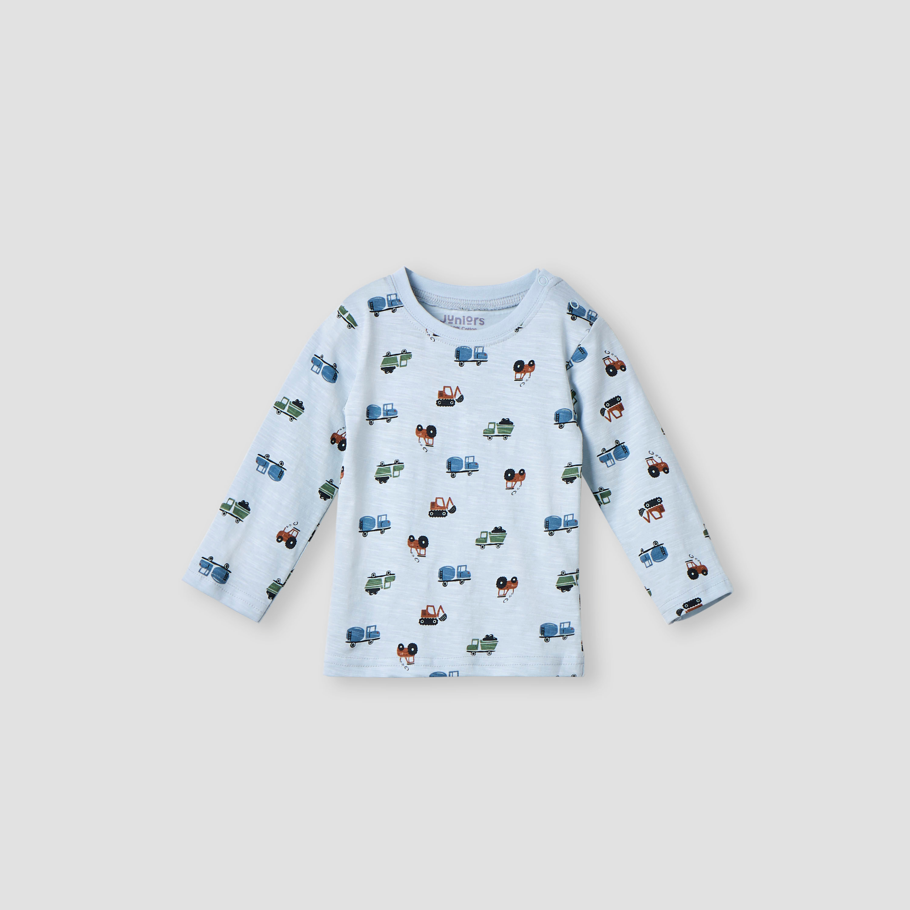 Juniors All-Over Vehicle Print T-shirt and Pyjama Set-baby-boys-clothing-nightwear-pyjamasets-image-2