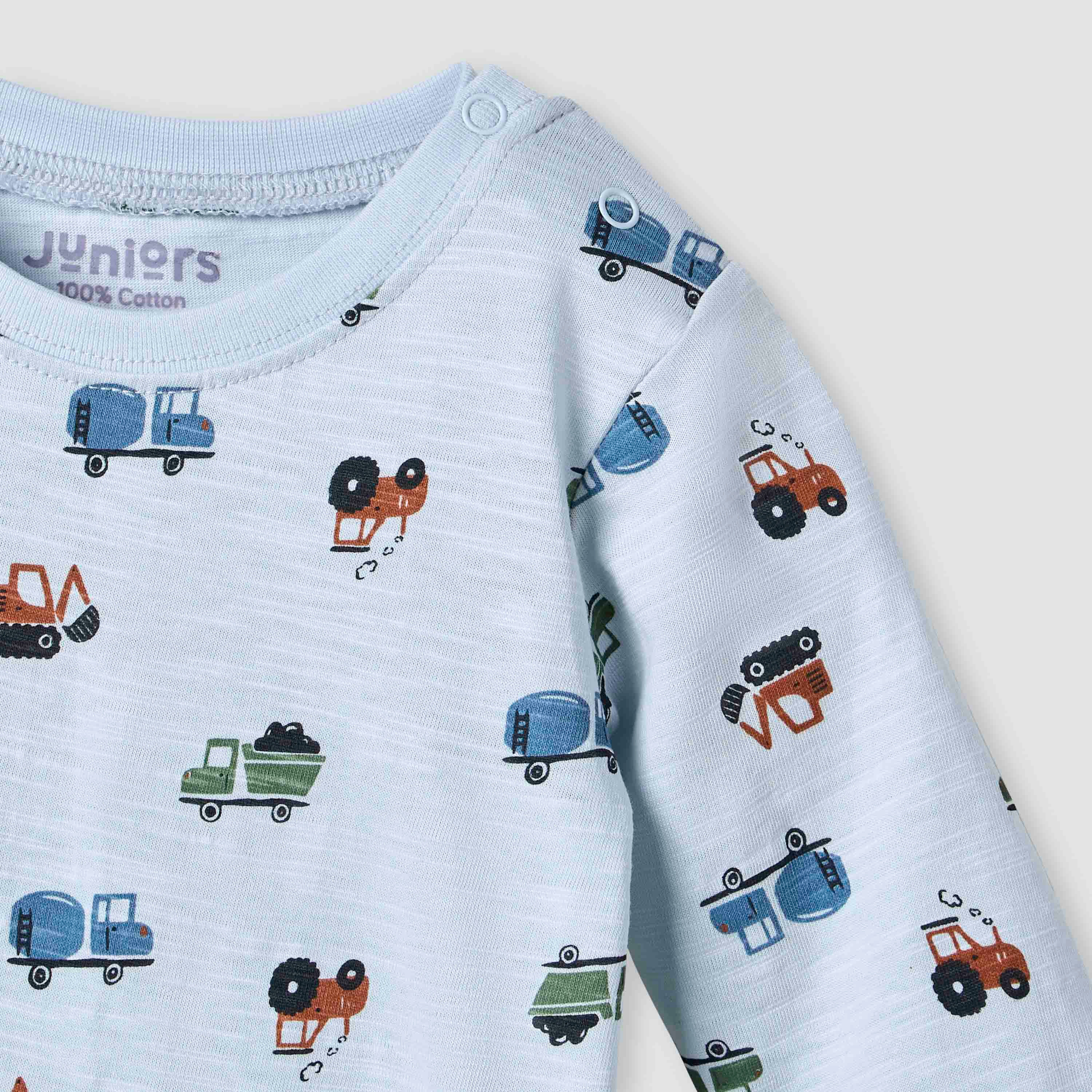 Juniors All-Over Vehicle Print T-shirt and Pyjama Set-baby-boys-clothing-nightwear-pyjamasets-image-4