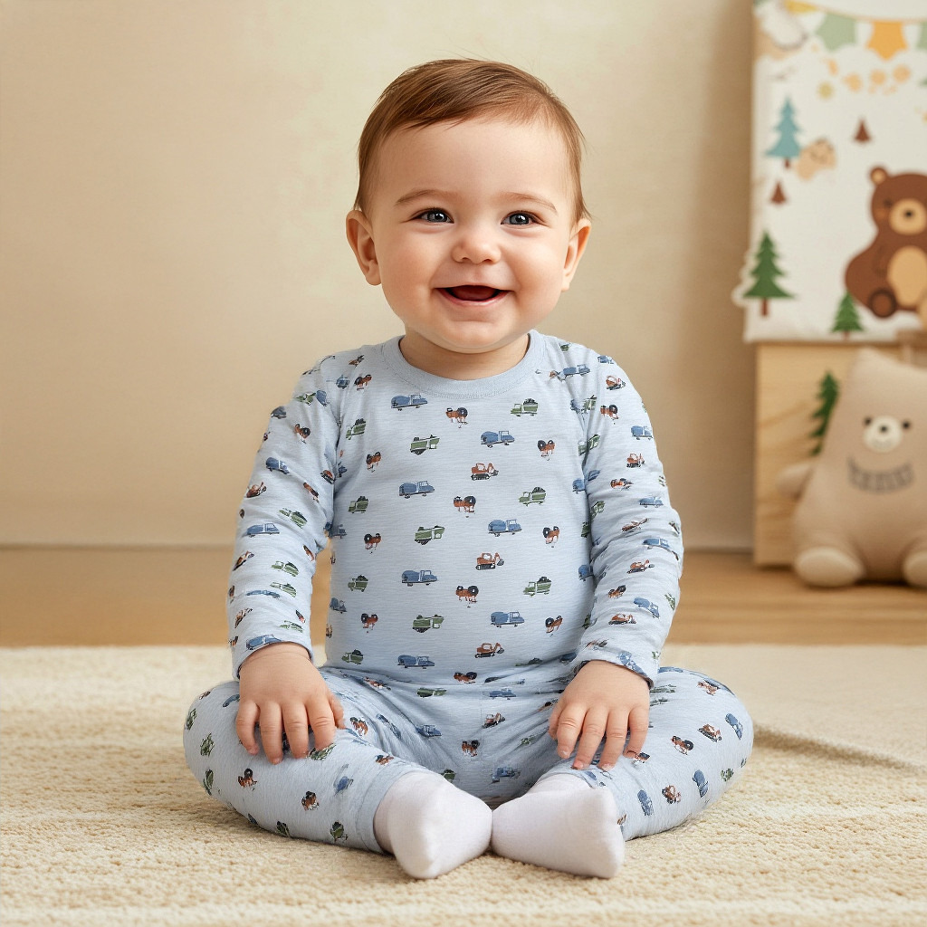 Juniors All-Over Vehicle Print T-shirt and Pyjama Set-baby-boys-clothing-nightwear-pyjamasets-image-7